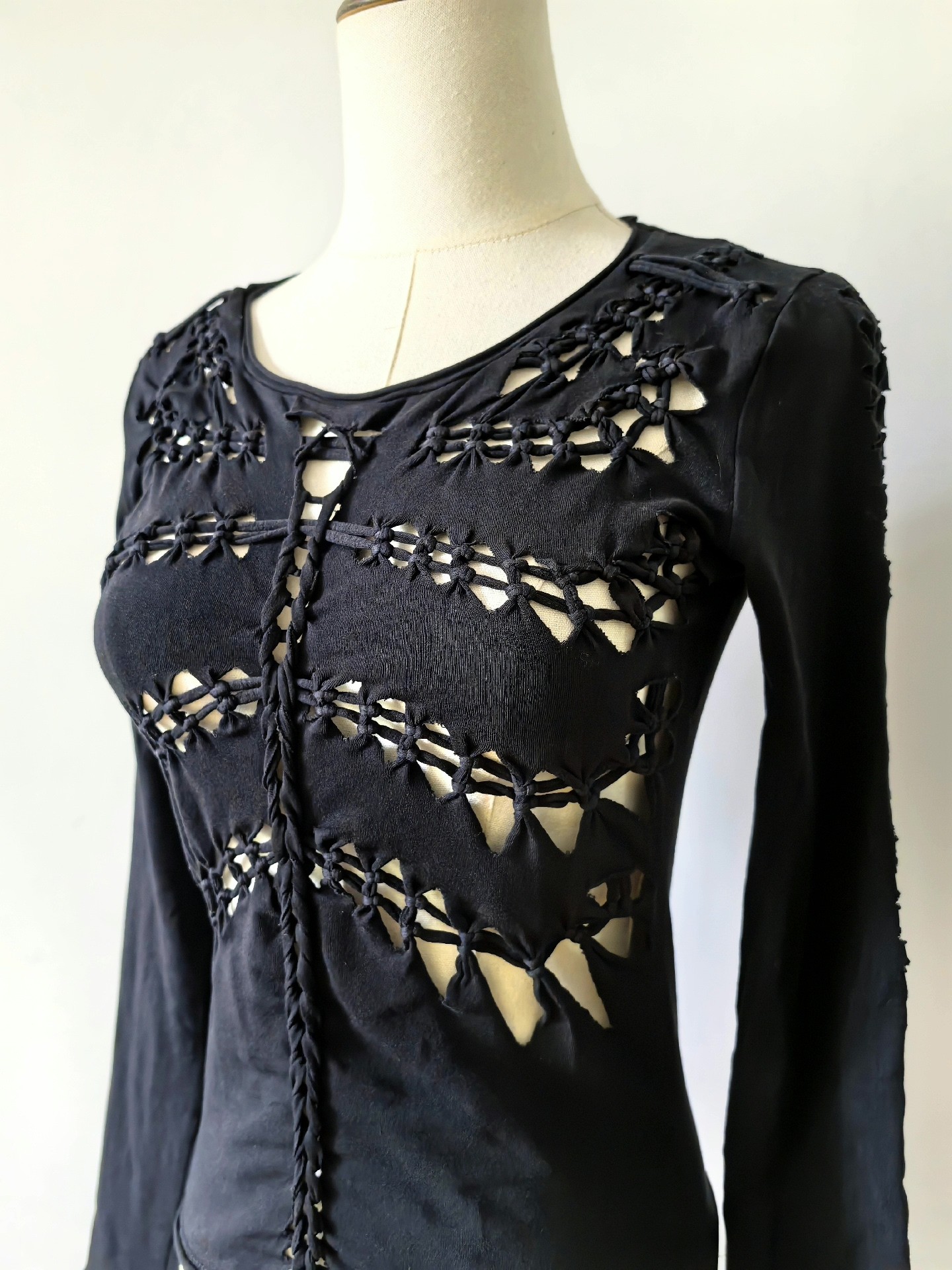 Jean Paul Gaultier 2001s Braided Cut-out Top — label