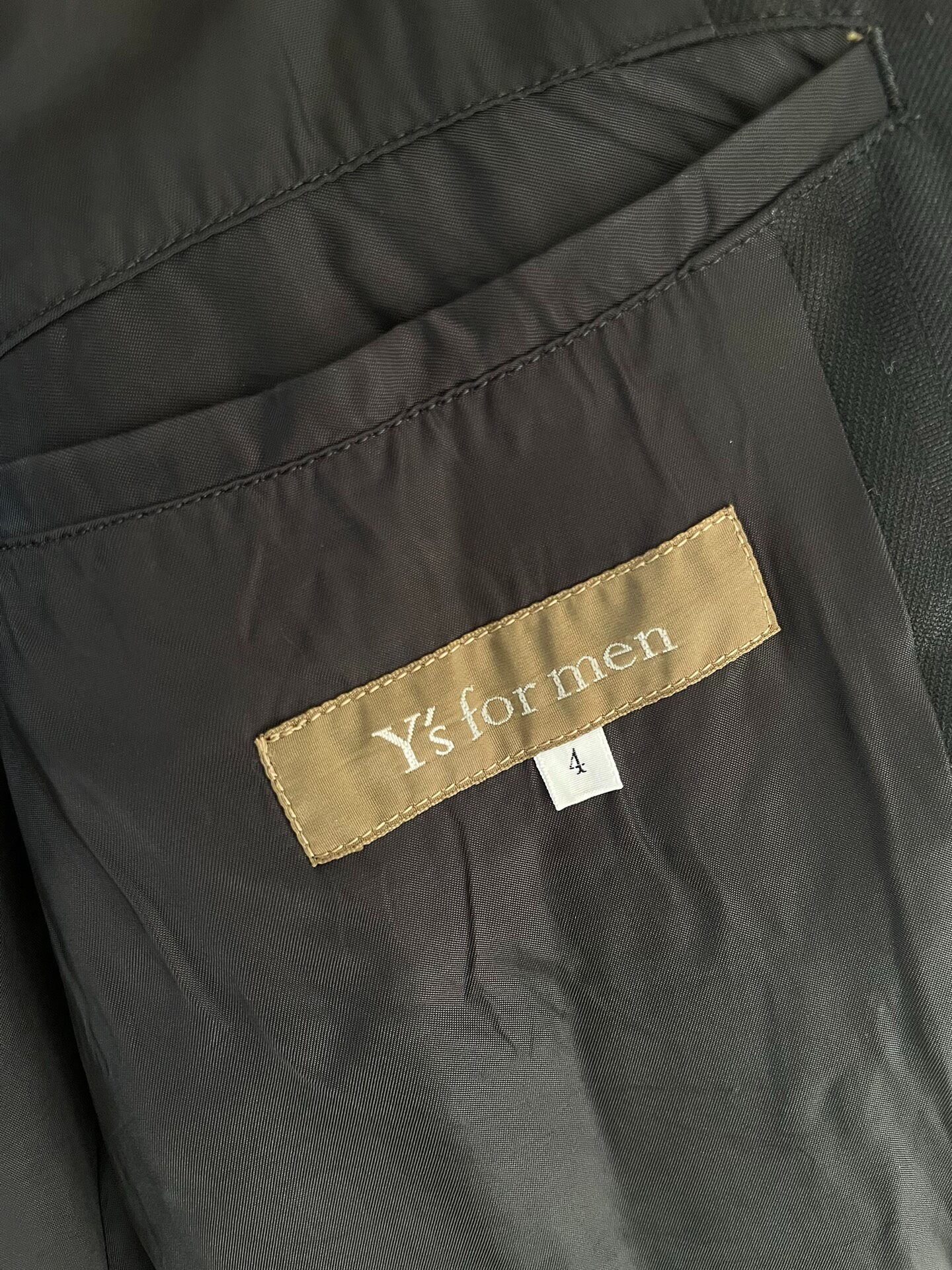 Yohji Yamamoto YS Men's Dark Stripe Jacket — detail