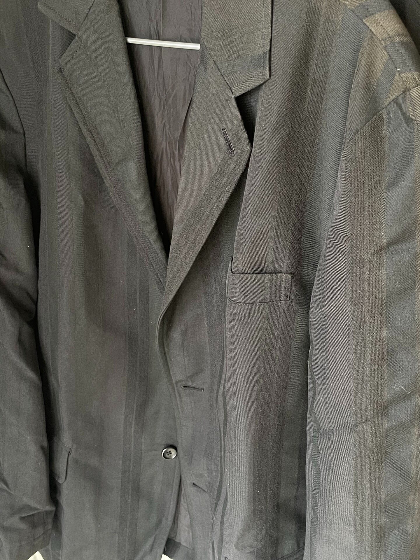 Yohji Yamamoto YS Men's Dark Stripe Jacket — label