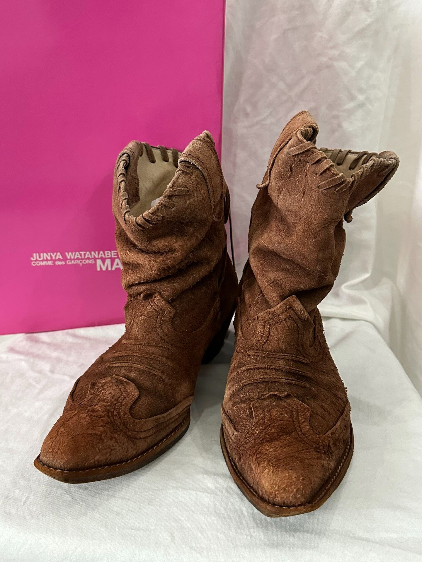 Junya Watanabe Suede Western Boots