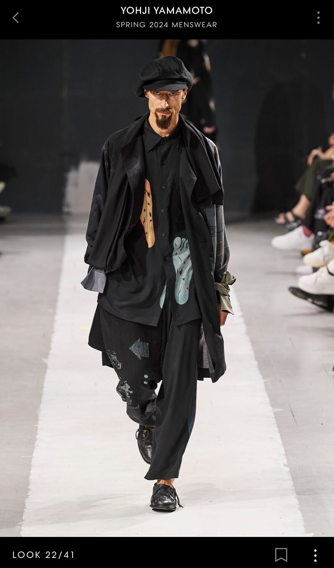 Yohji Yamamoto 24SS Figure Print Pants — detail