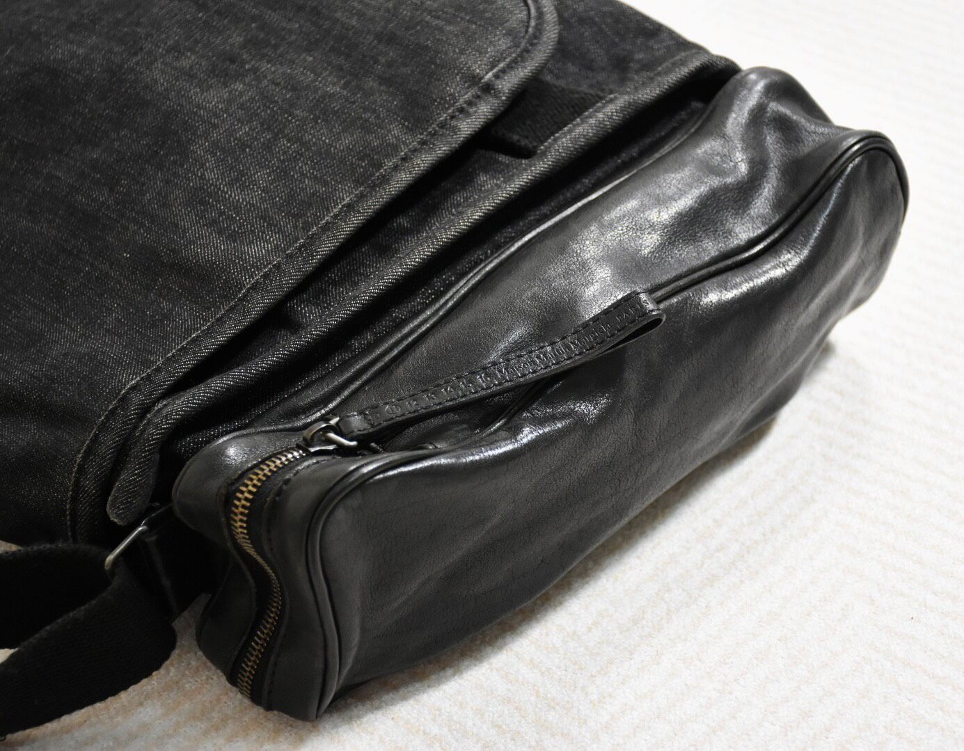 Maison Margiela Denim Messenger Bag — back