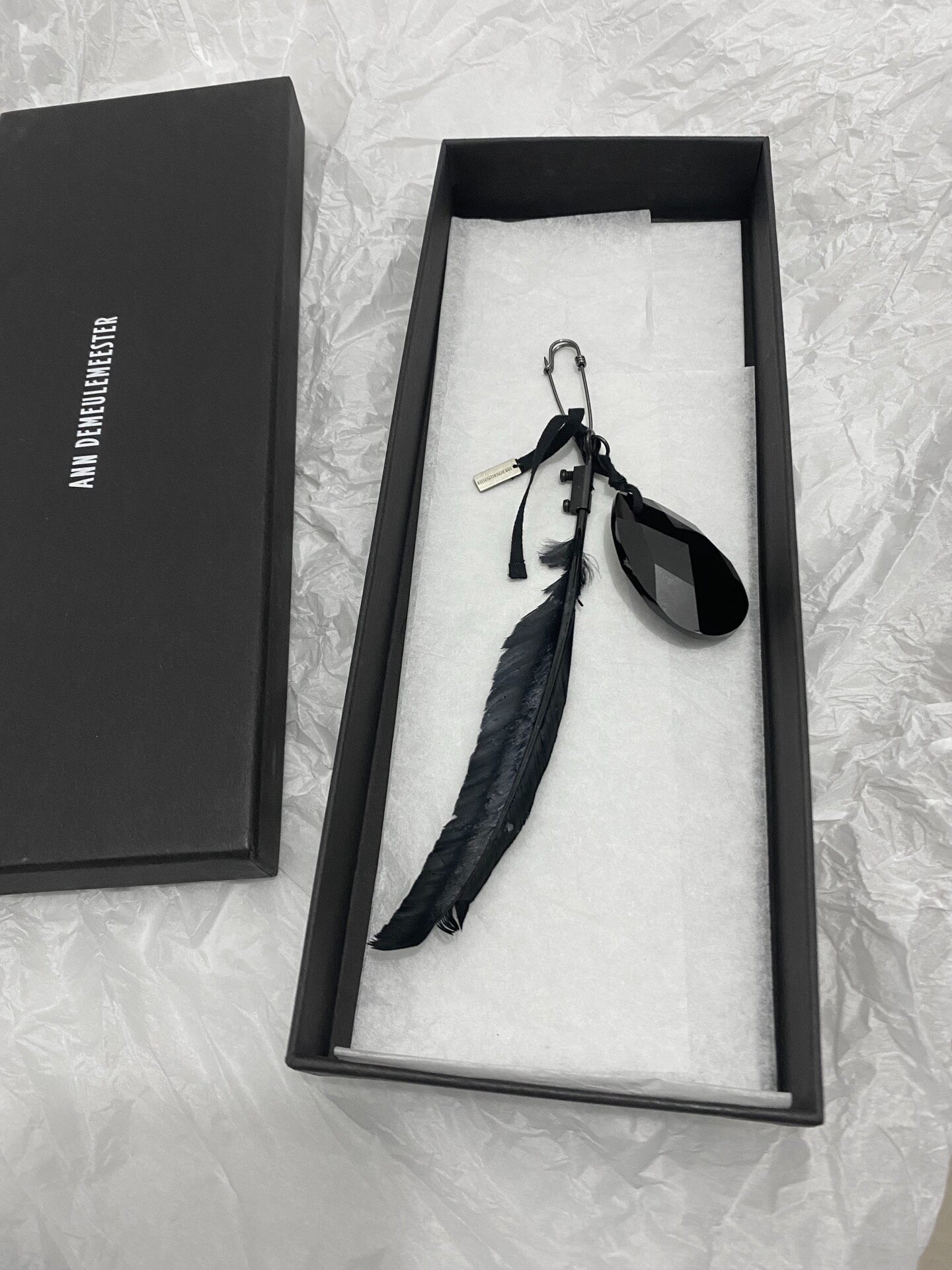 Ann Demeulemeester Black Feather Brooch