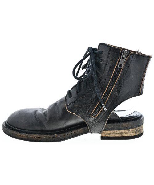Ann Demeulemeester Open Heel Leather Boots — detail