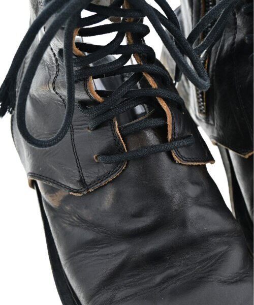 Ann Demeulemeester Open Heel Leather Boots — back