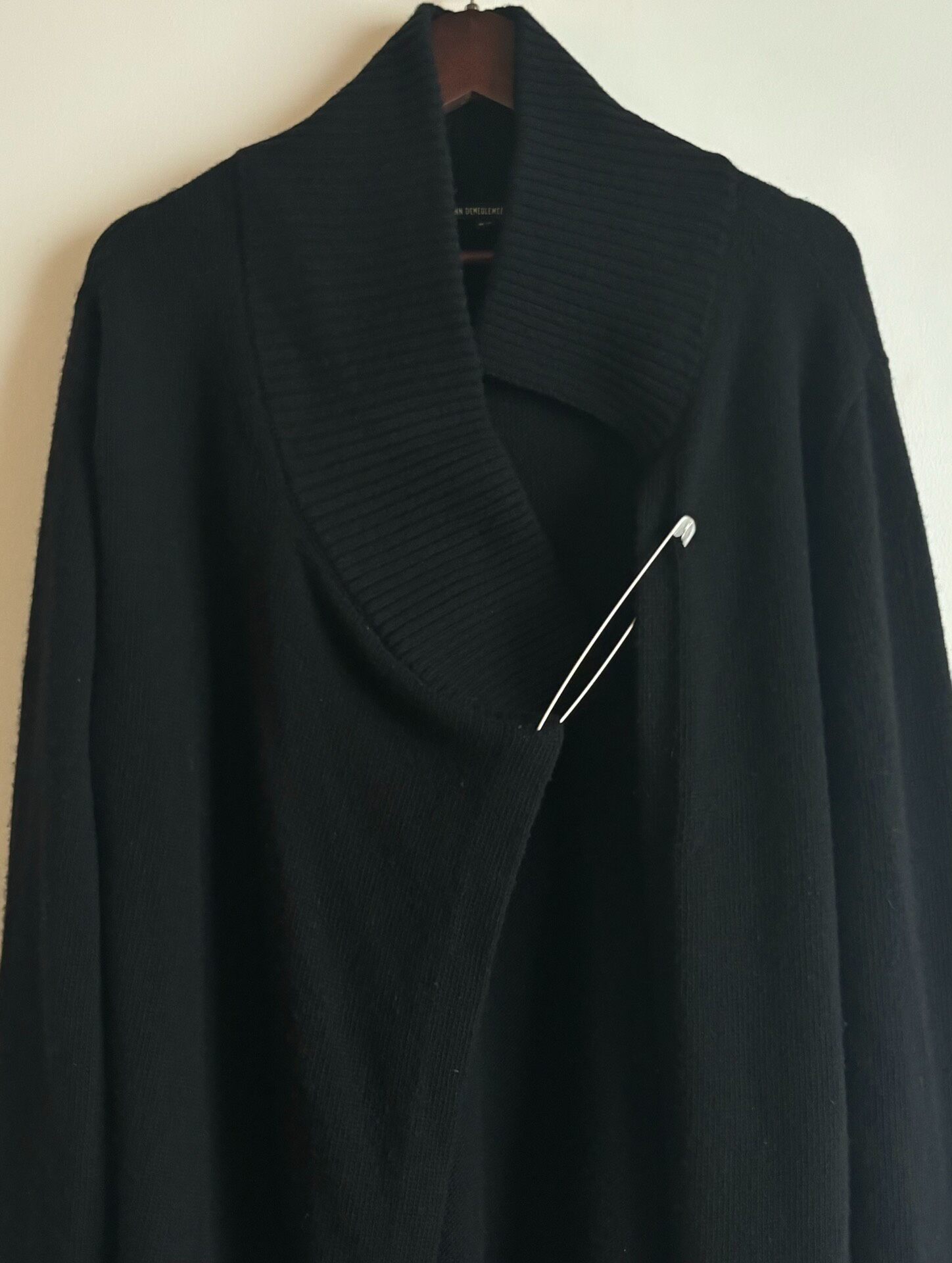Ann Demeulemeester Paperclip Wool Coat