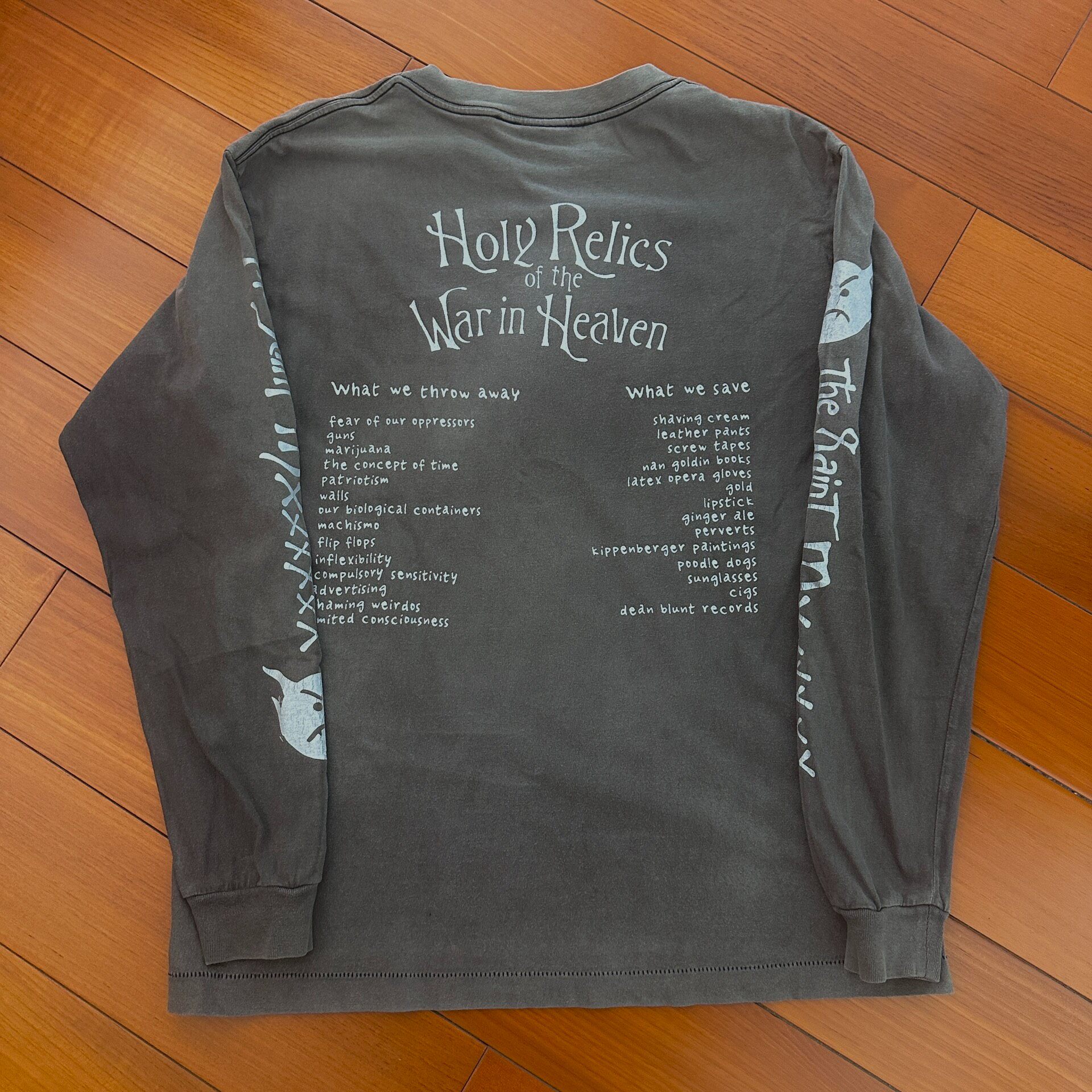 Saint Michael Devil Pumpkin Long Sleeve Shirt — front