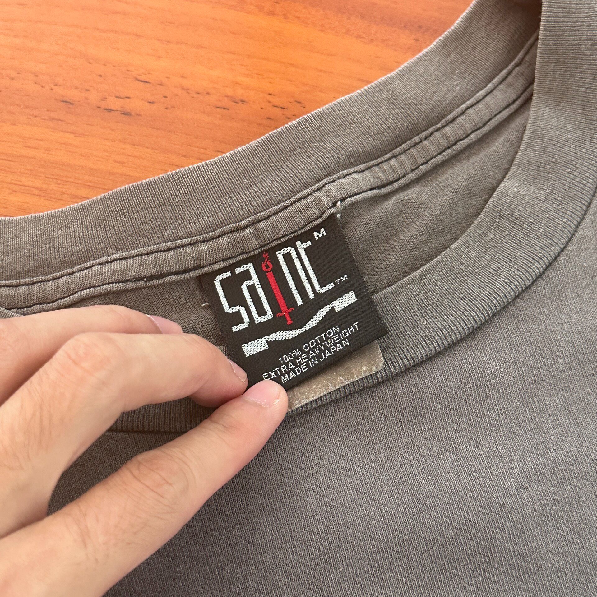 Saint Michael Devil Pumpkin Long Sleeve Shirt — label