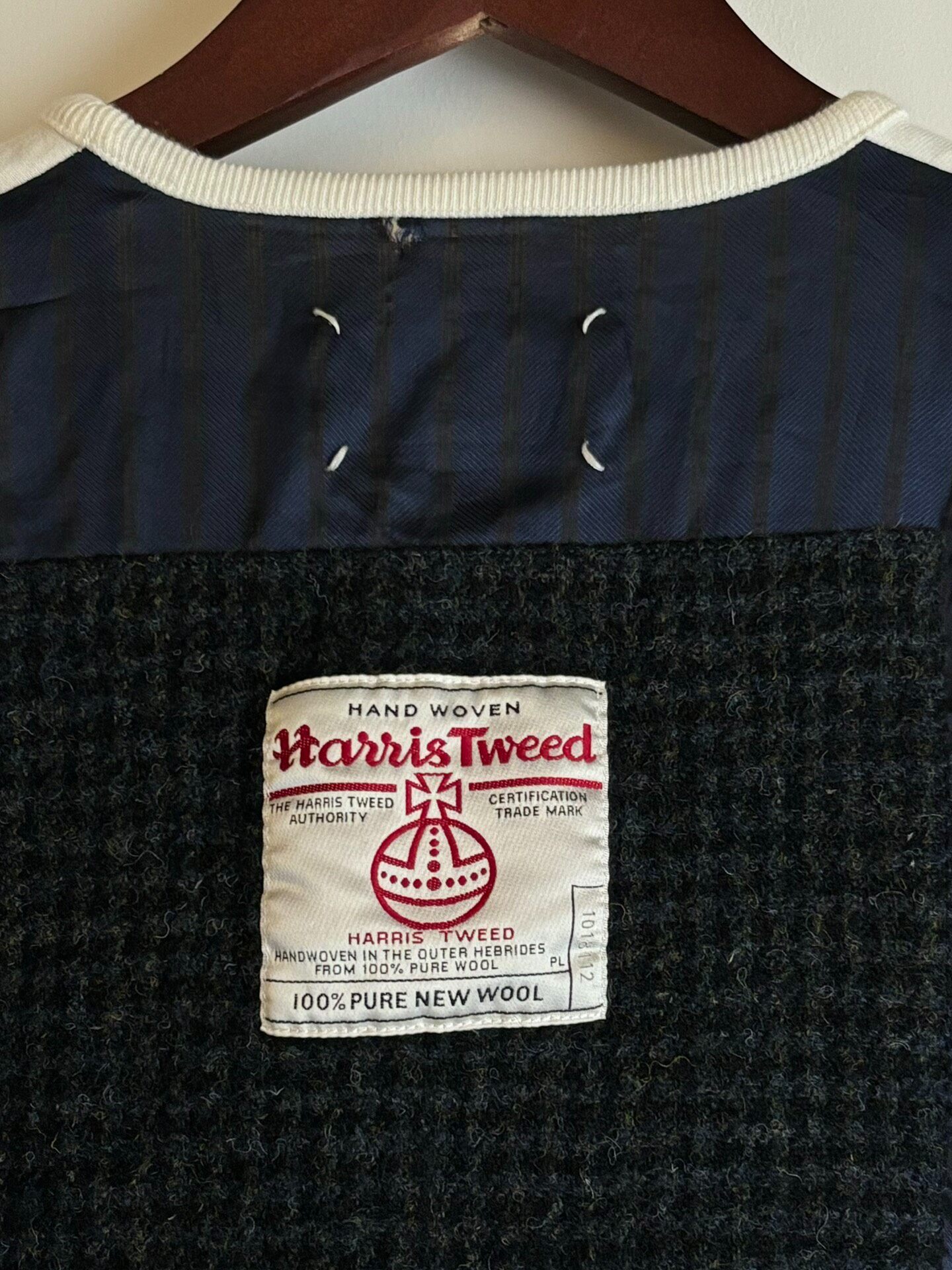 Maison Martin Margiela F/W14 Harris Tweed T-shirt — detail