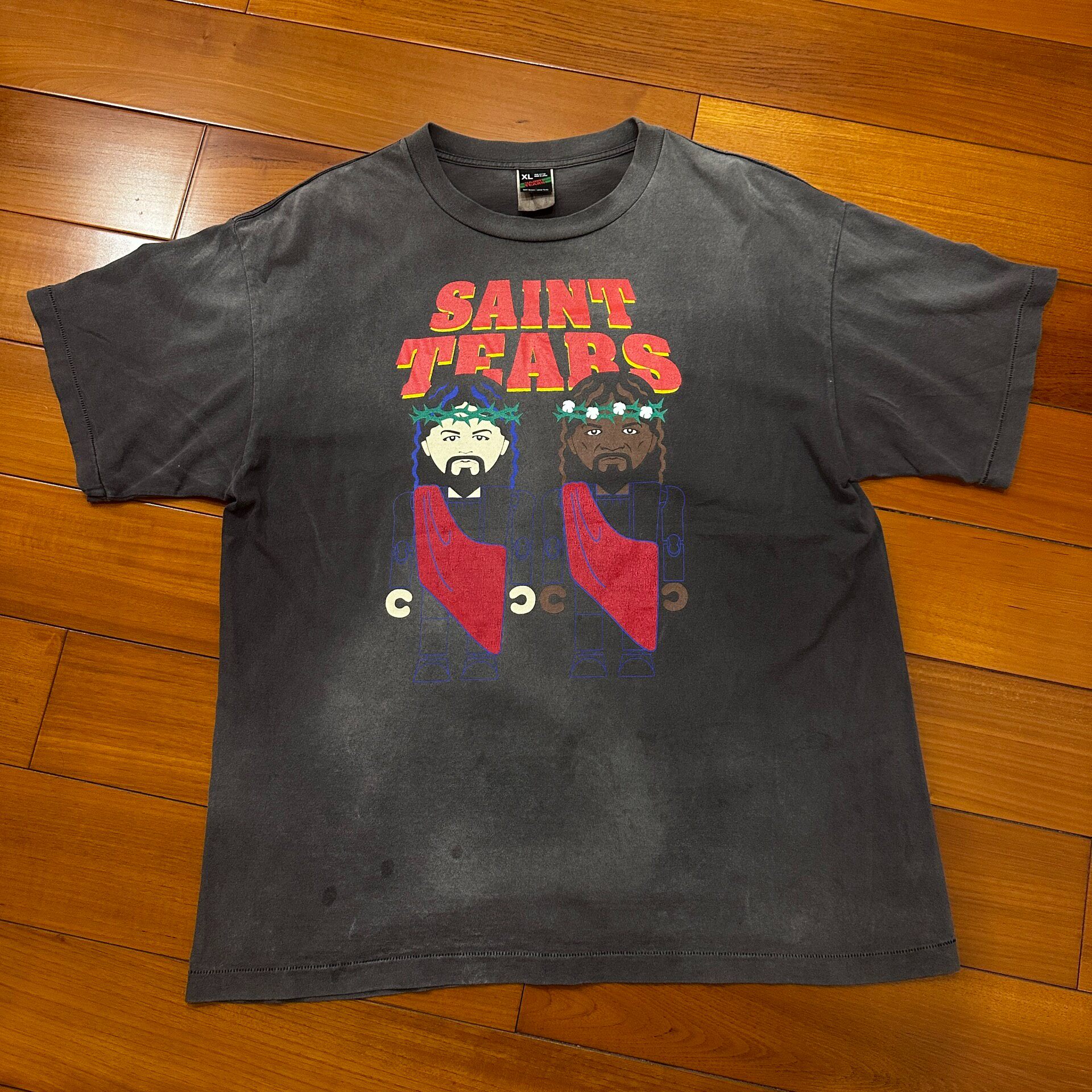 Saint Michael Faded Black Lego Tee