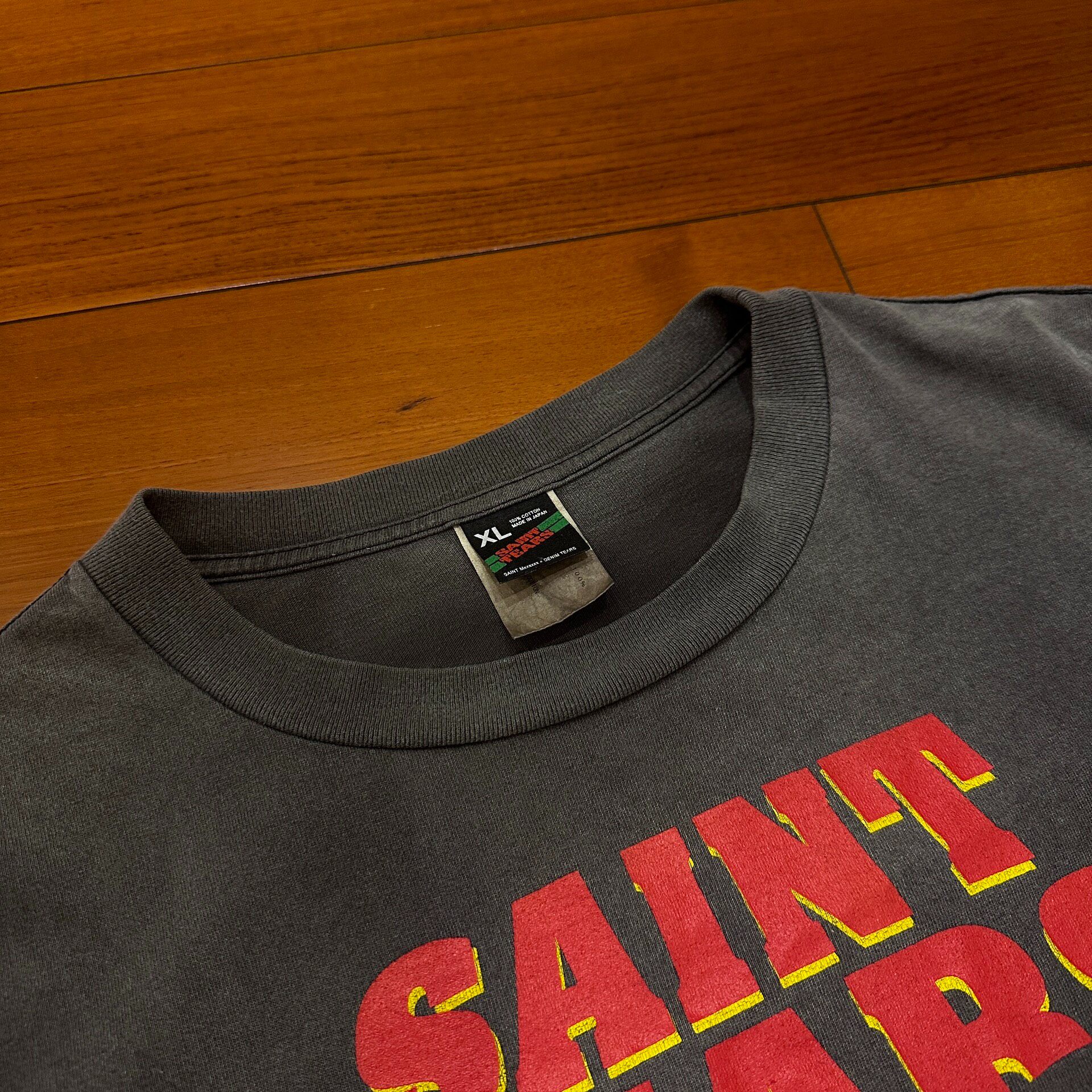 Saint Michael Faded Black Lego Tee — back