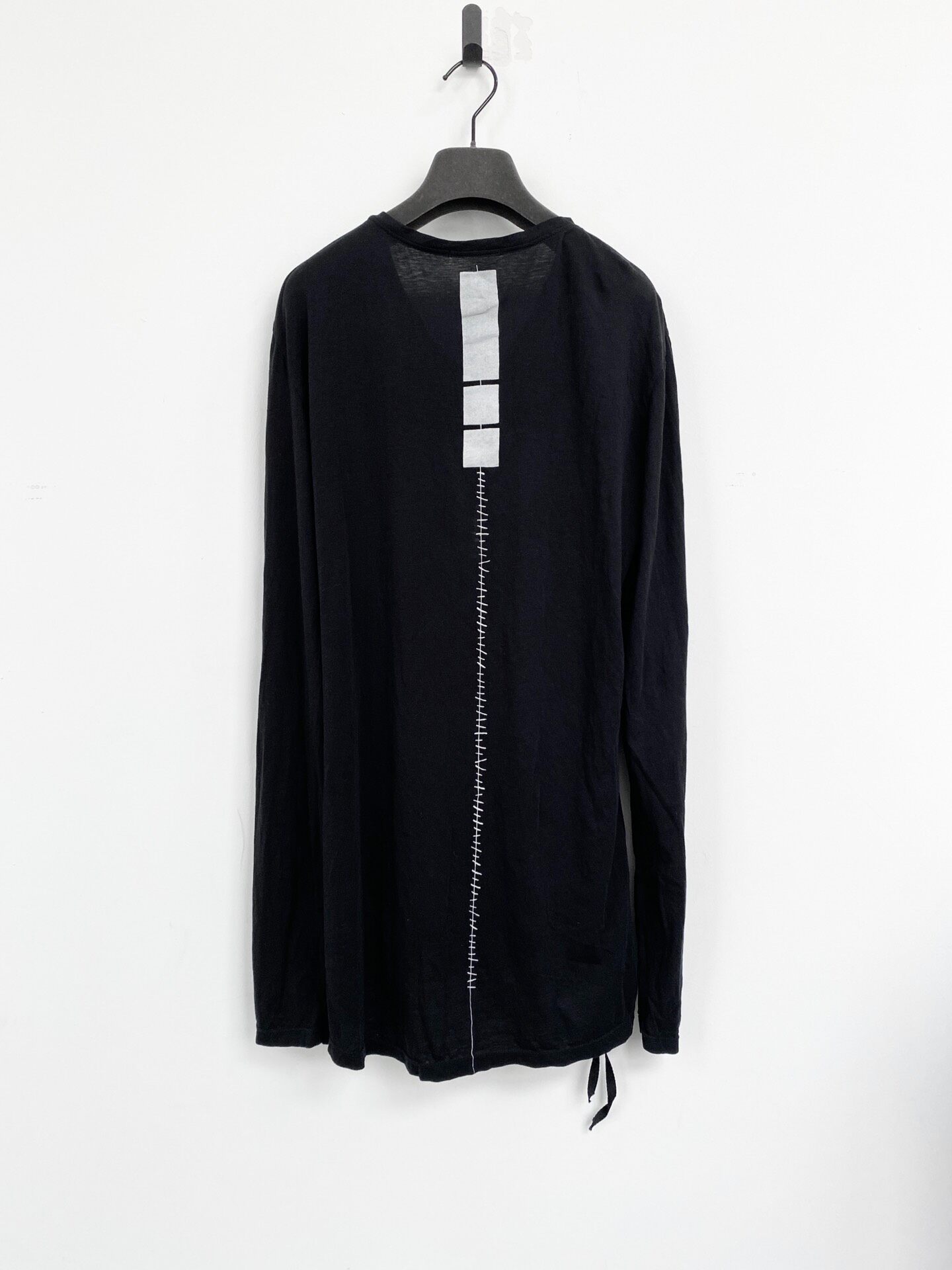 Kmrii Black Long-Sleeve Cotton Top