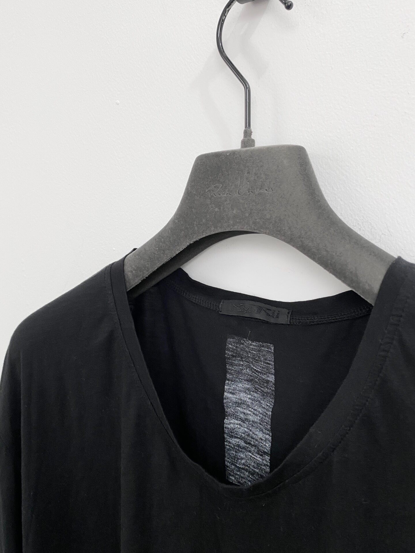 Kmrii Black Long-Sleeve Cotton Top — detail