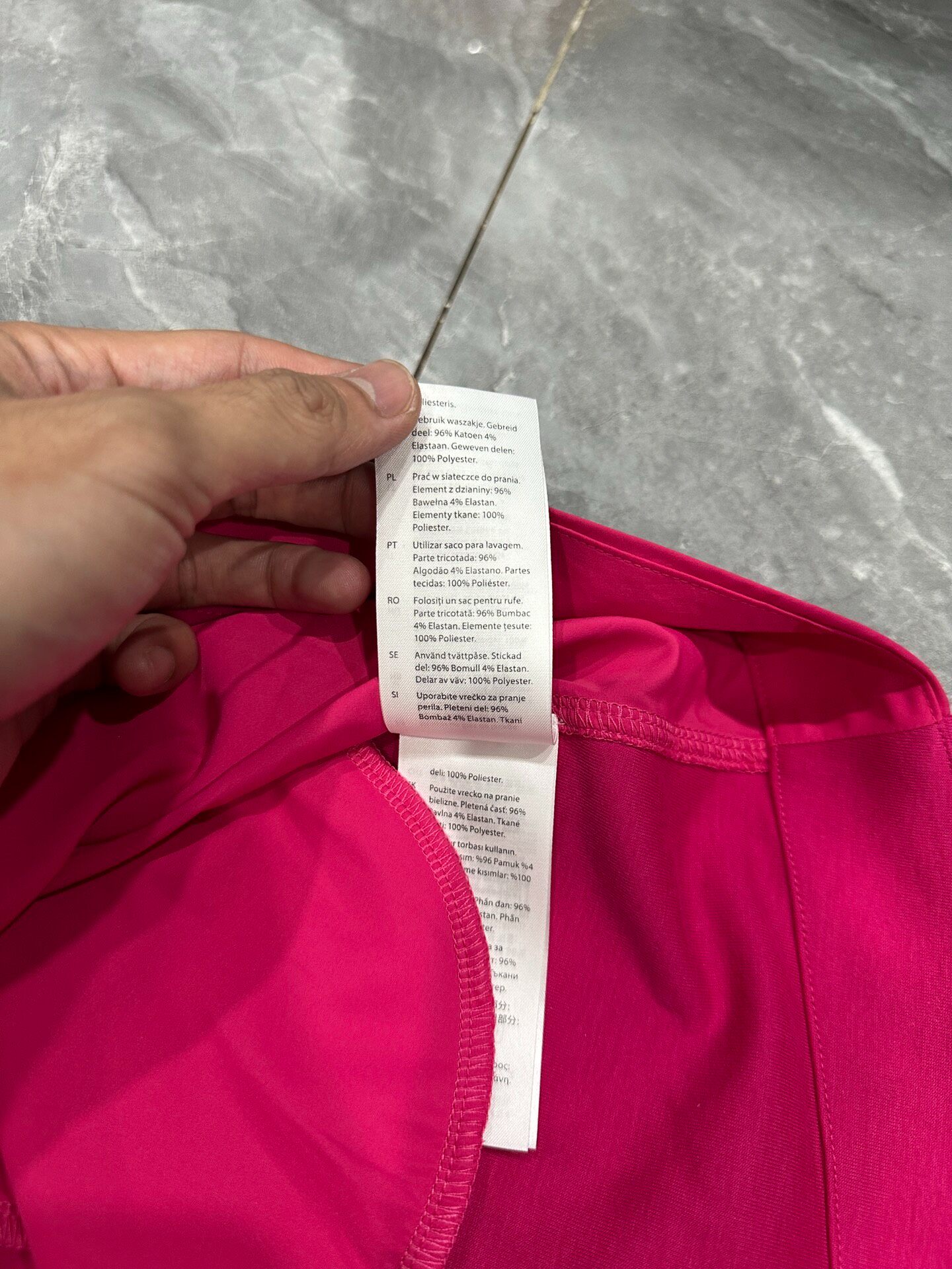 COS Pink Sleeveless Slip Dress — label