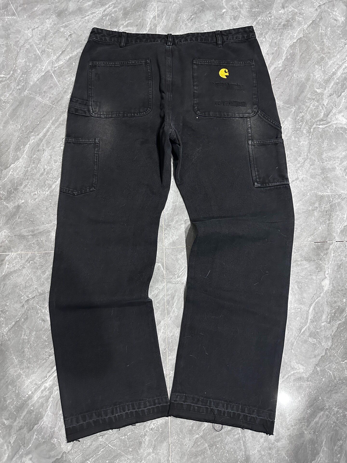 Simpsons Carhartt Inspired Wide-Leg Jeans — front