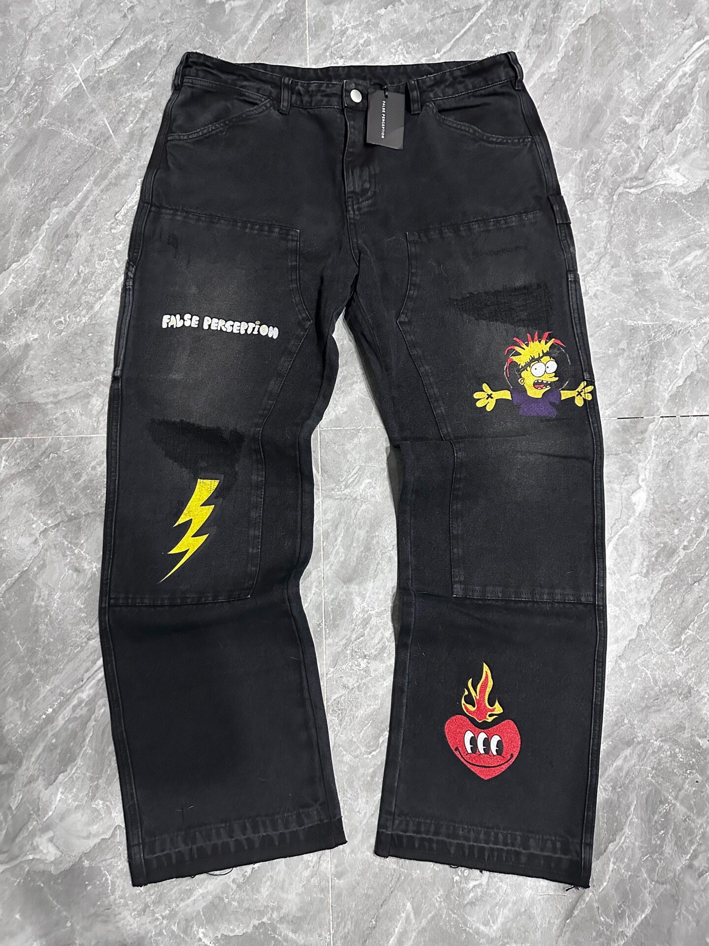 Simpsons Carhartt Inspired Wide-Leg Jeans