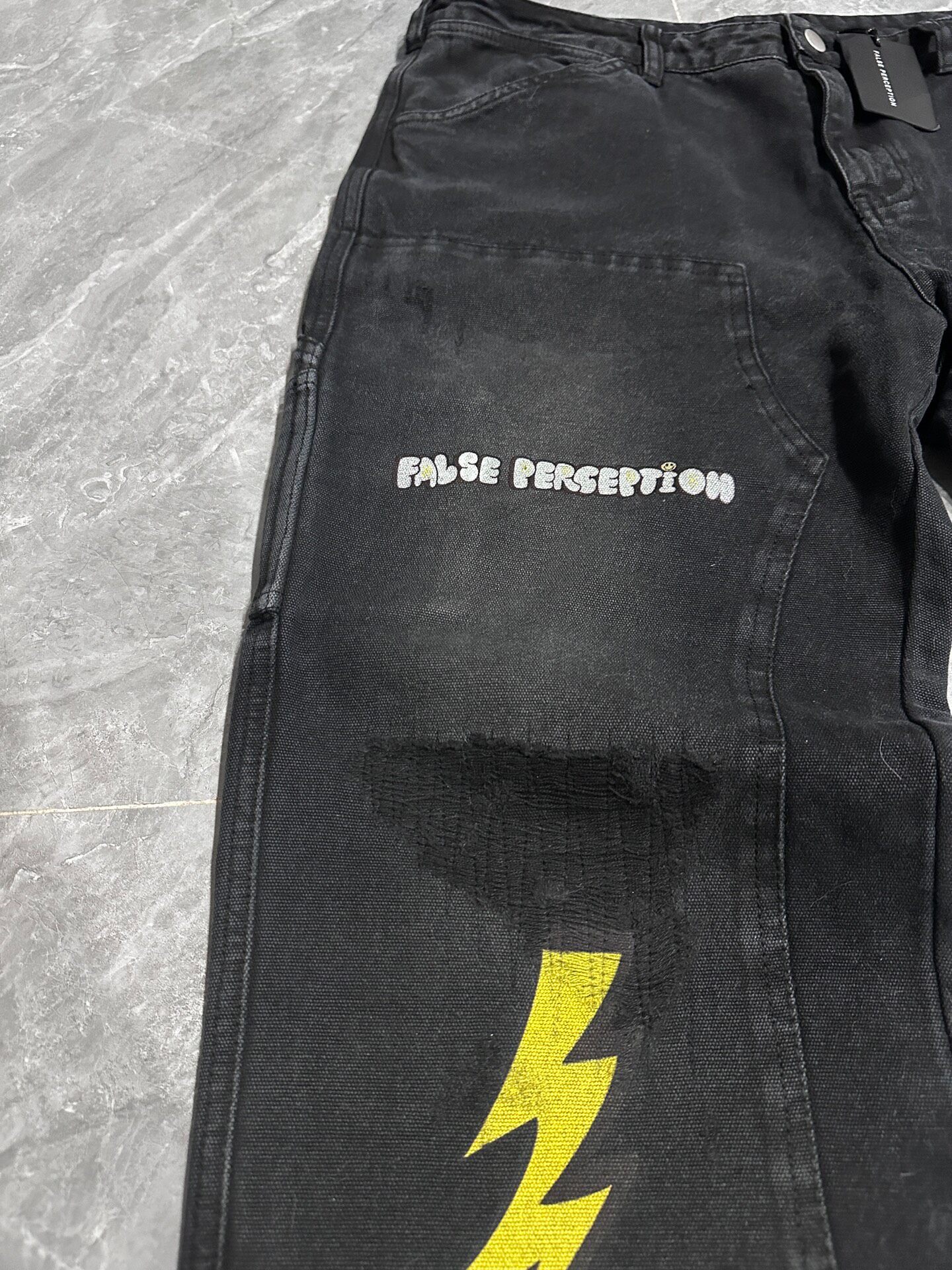 Simpsons Carhartt Inspired Wide-Leg Jeans — label