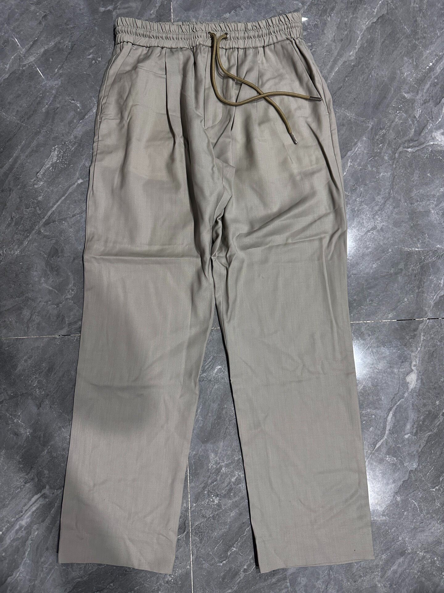 Martin Asbjorn Light Gray Wide-Leg Trousers