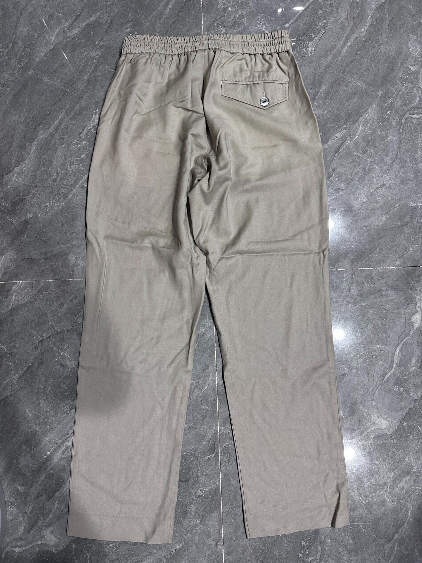 Martin Asbjorn Light Gray Wide-Leg Trousers — front