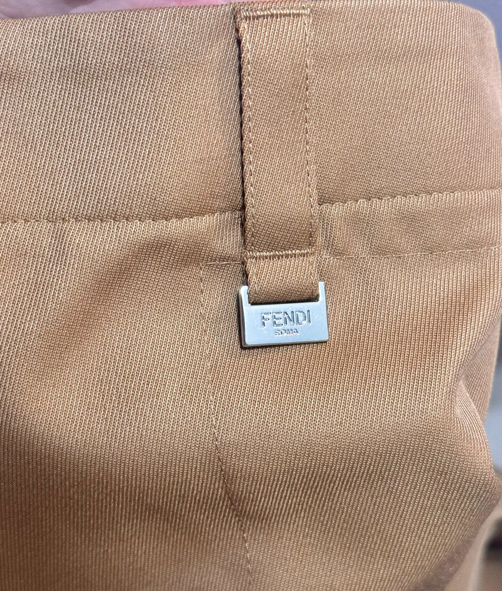 Fendi Wool-Blend Trousers Size 52 — label