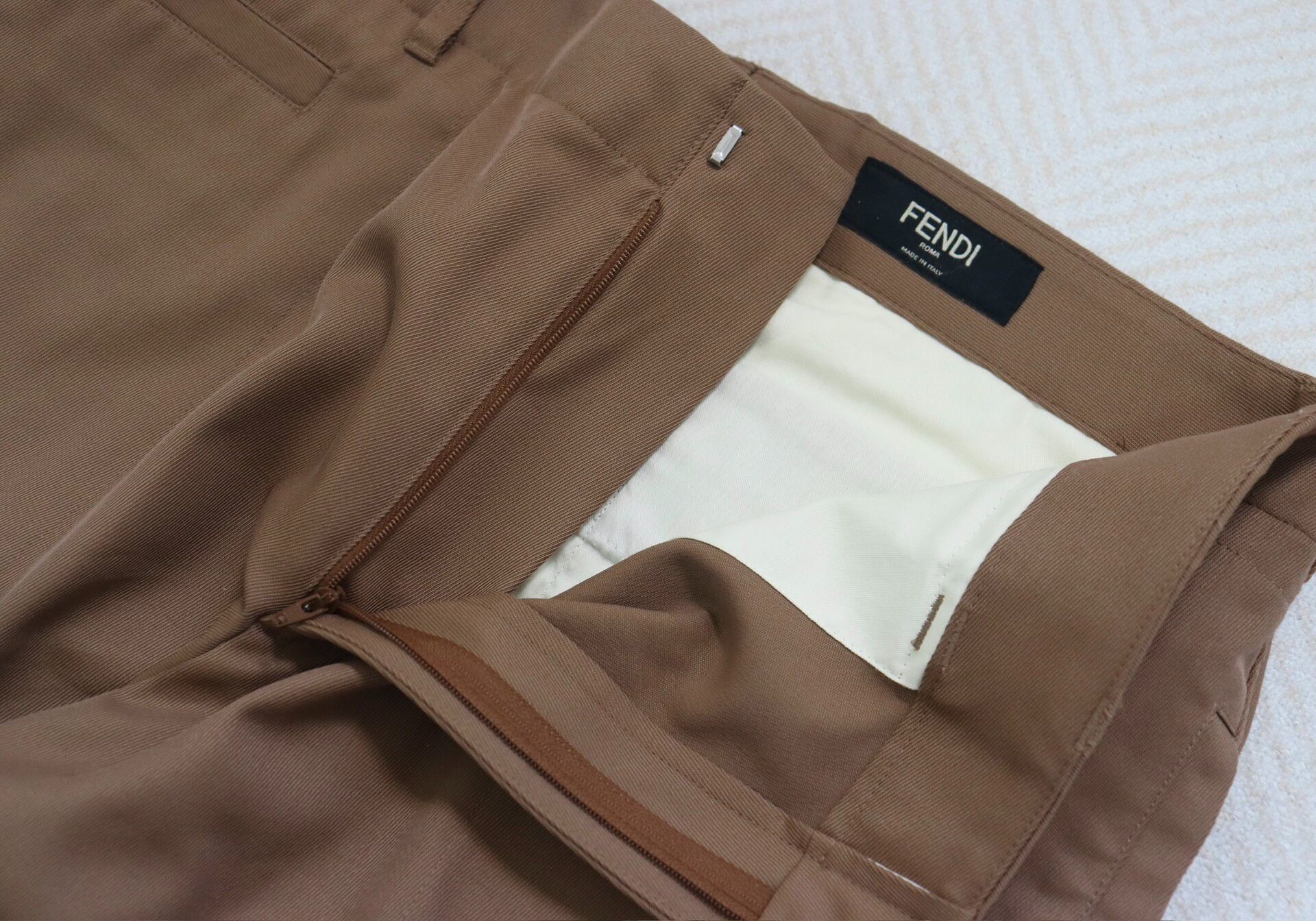 Fendi Wool-Blend Trousers Size 52 — back
