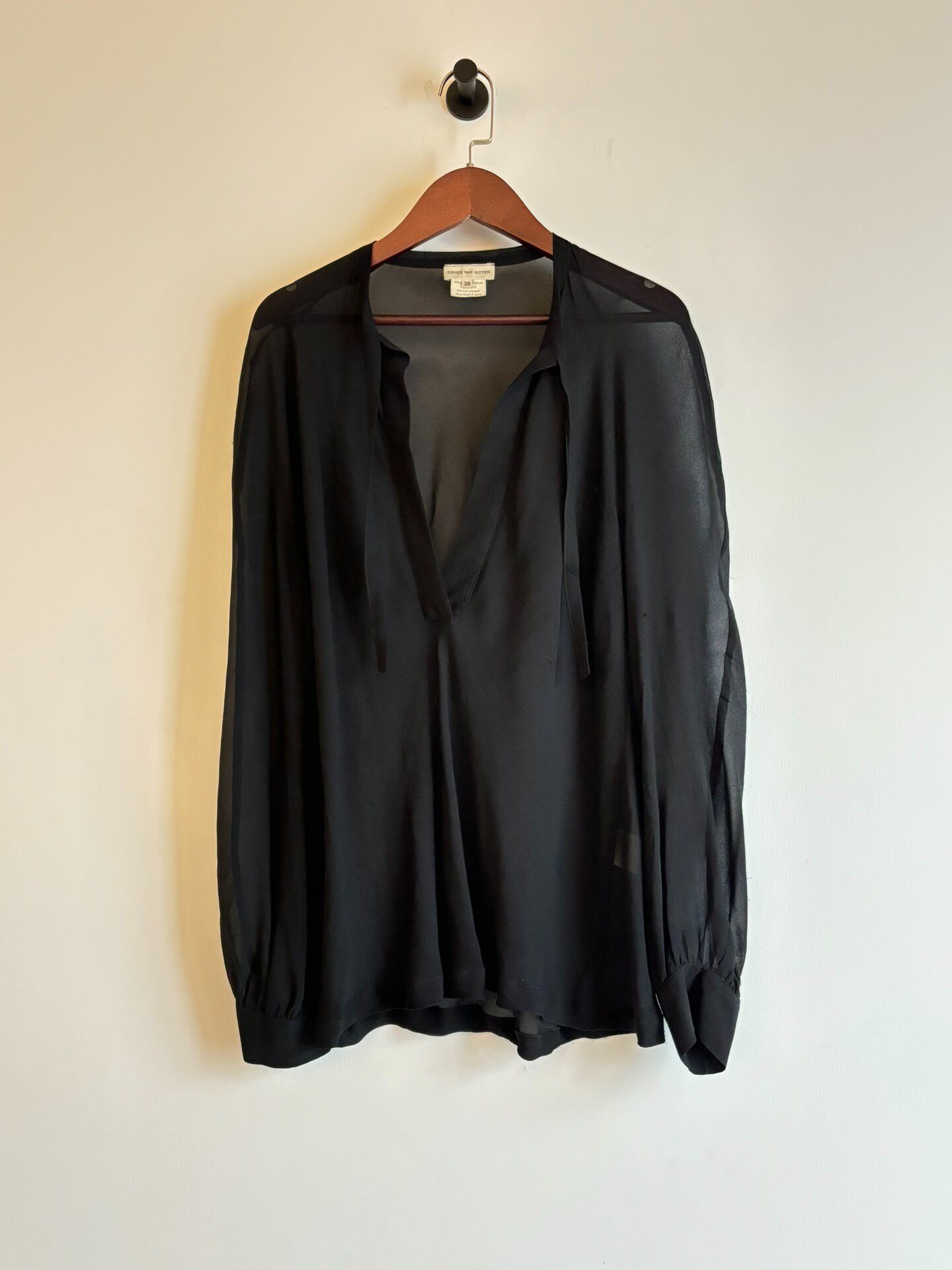Dries Van Noten Sheer Silk Blouse