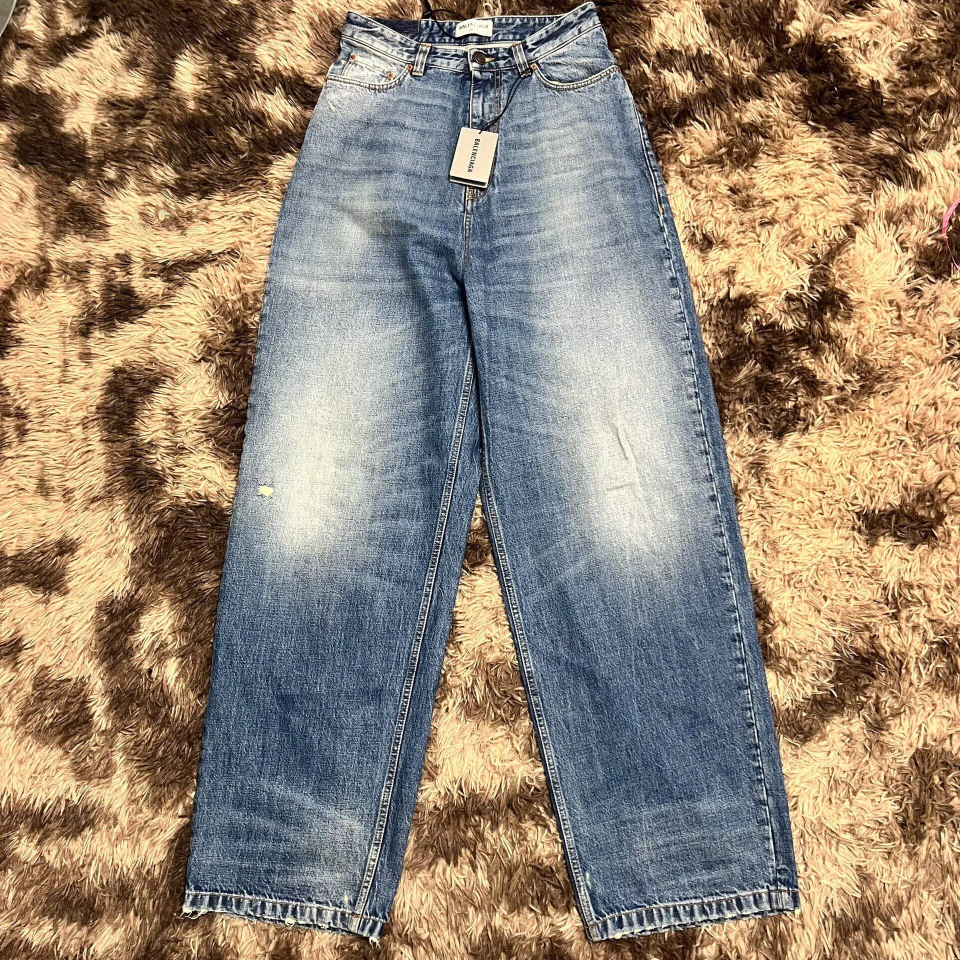 Balenciaga 22FW Distressed Baggy Jeans
