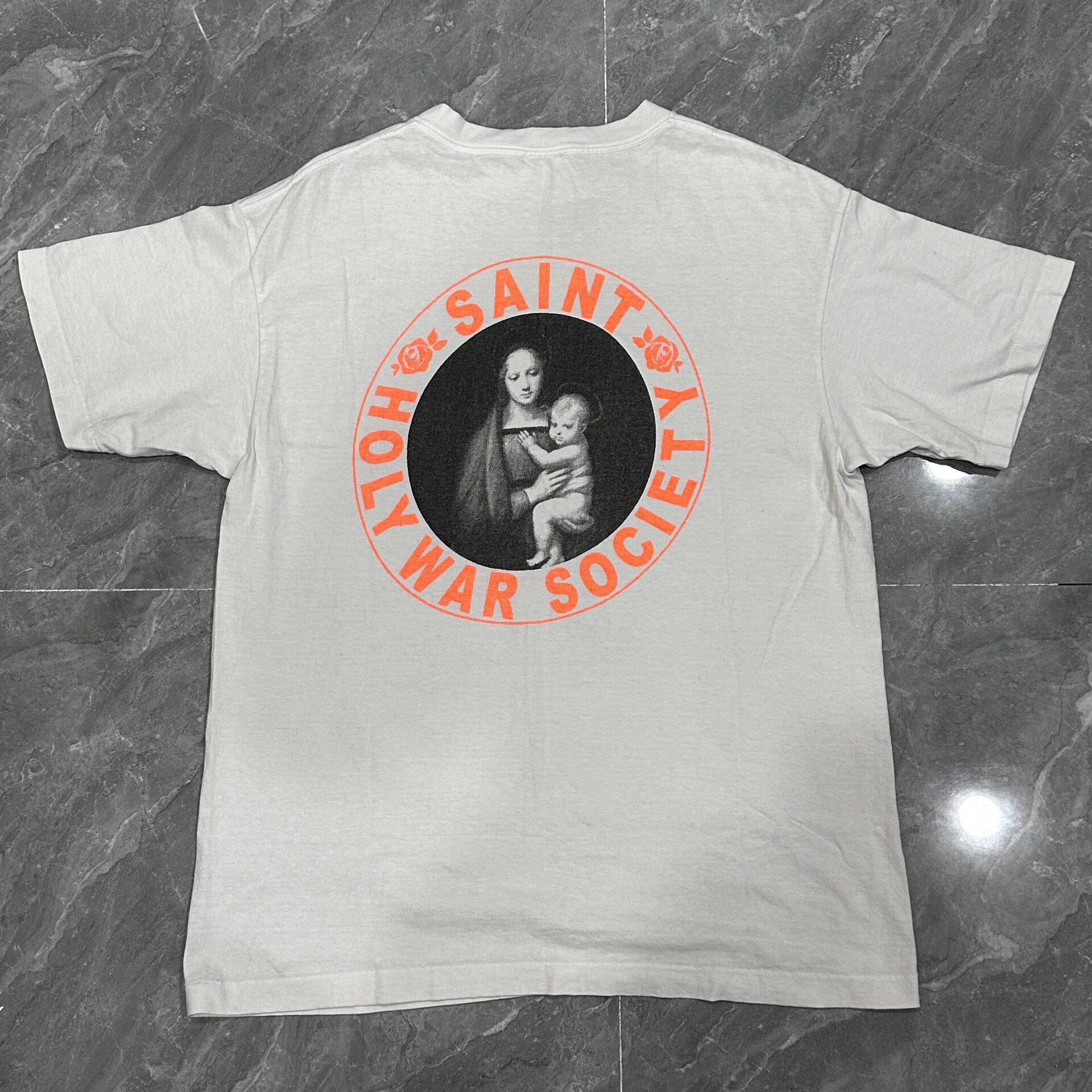 Saint Michael 2021 Heart Graphic White Tee — front