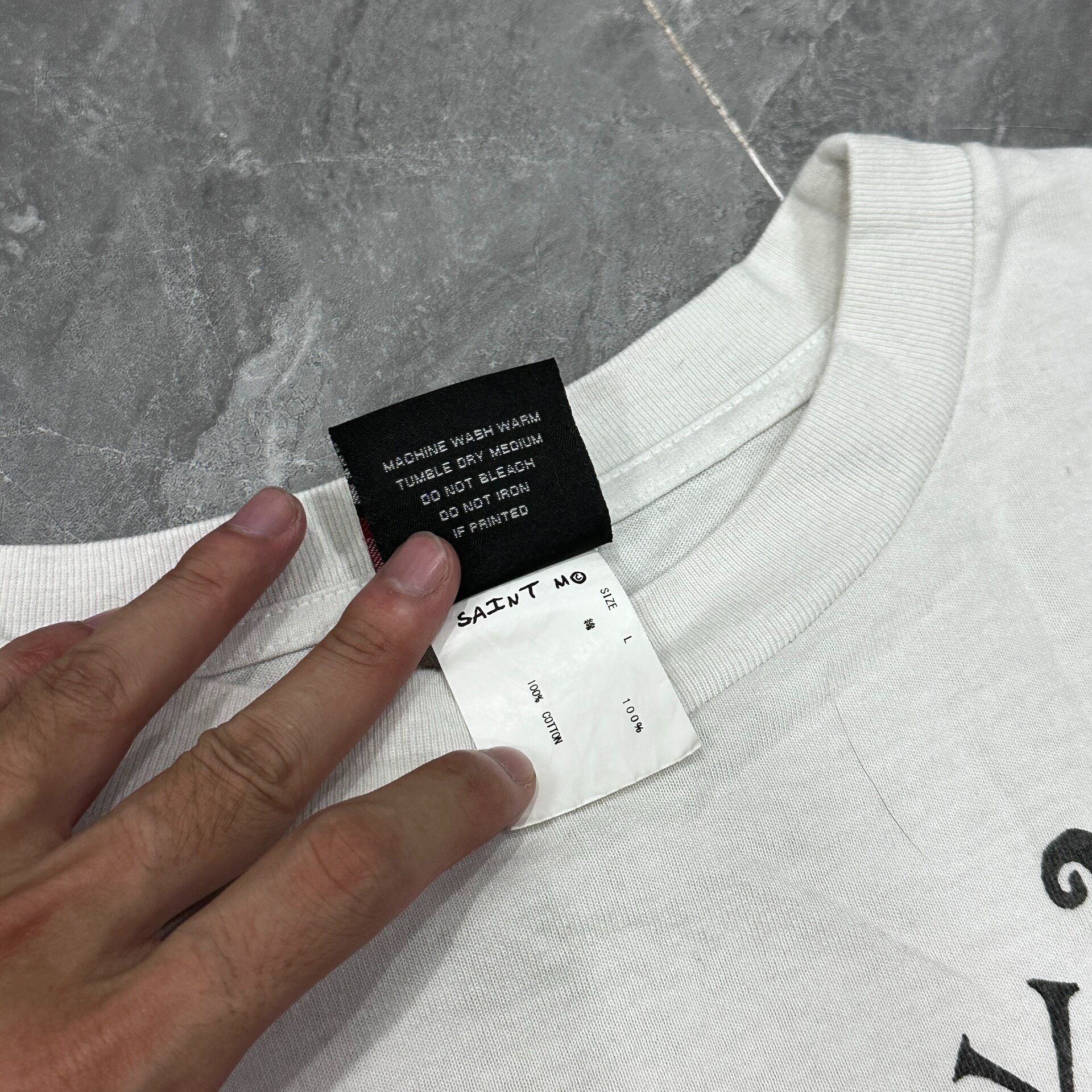 Saint Michael 2021 Heart Graphic White Tee — back