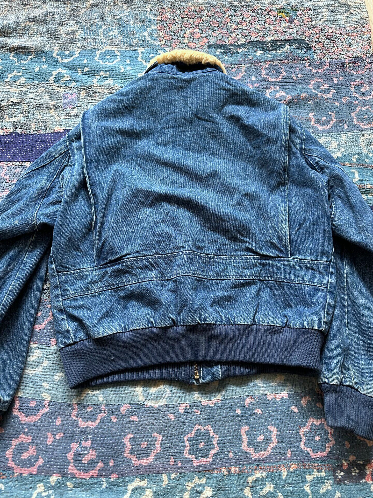 Polo Ralph Lauren Denim Shearling Bomber Jacket — label