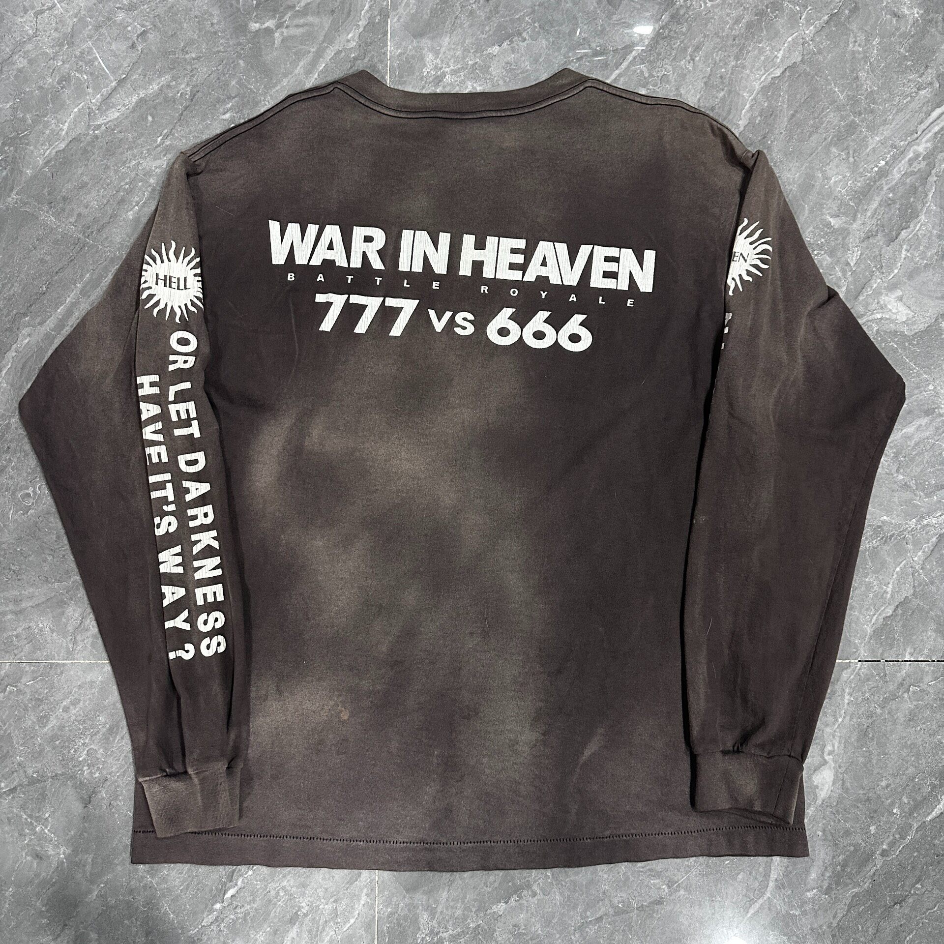 Saint Michael Eye Graphic Long Sleeve Shirt — front