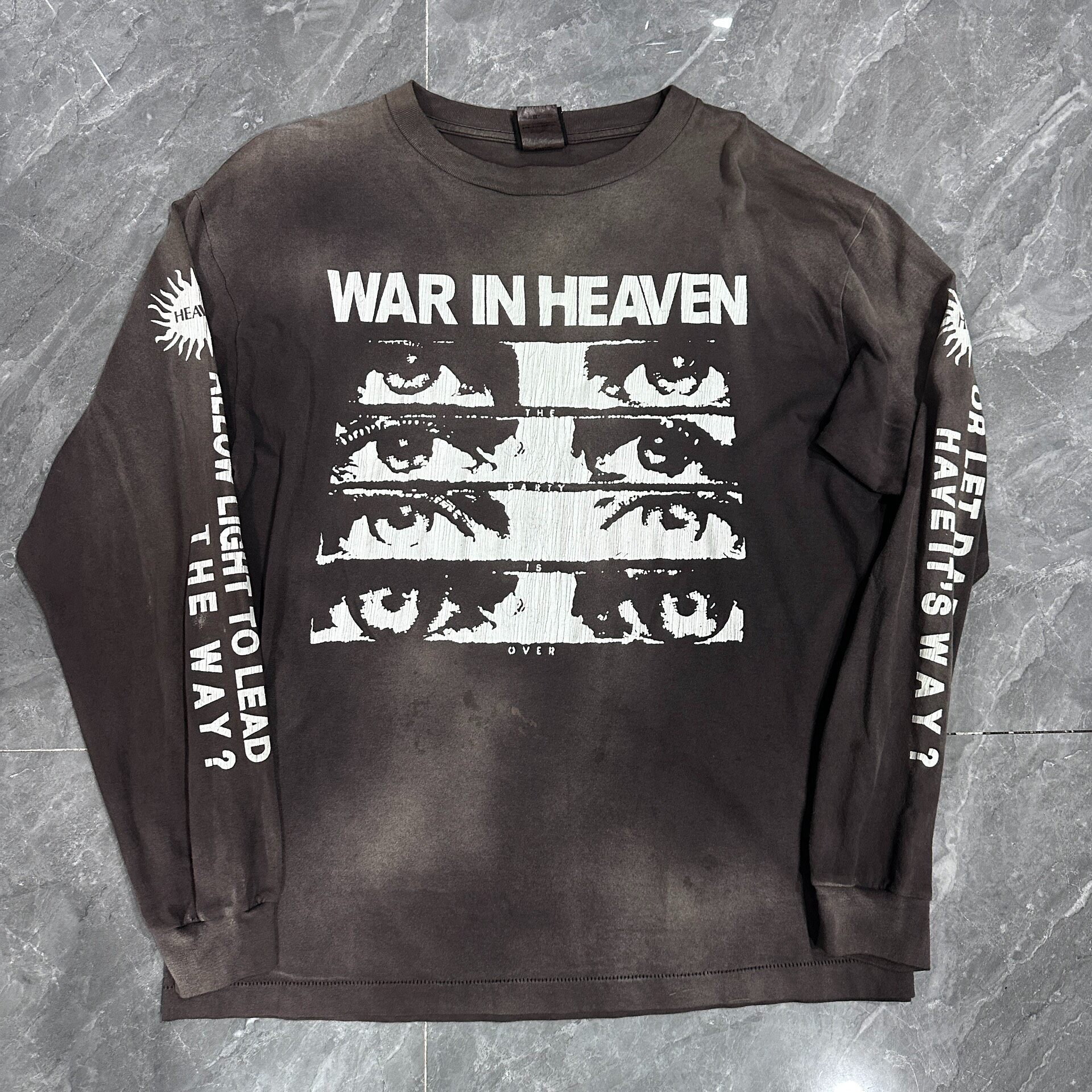 Saint Michael Eye Graphic Long Sleeve Shirt