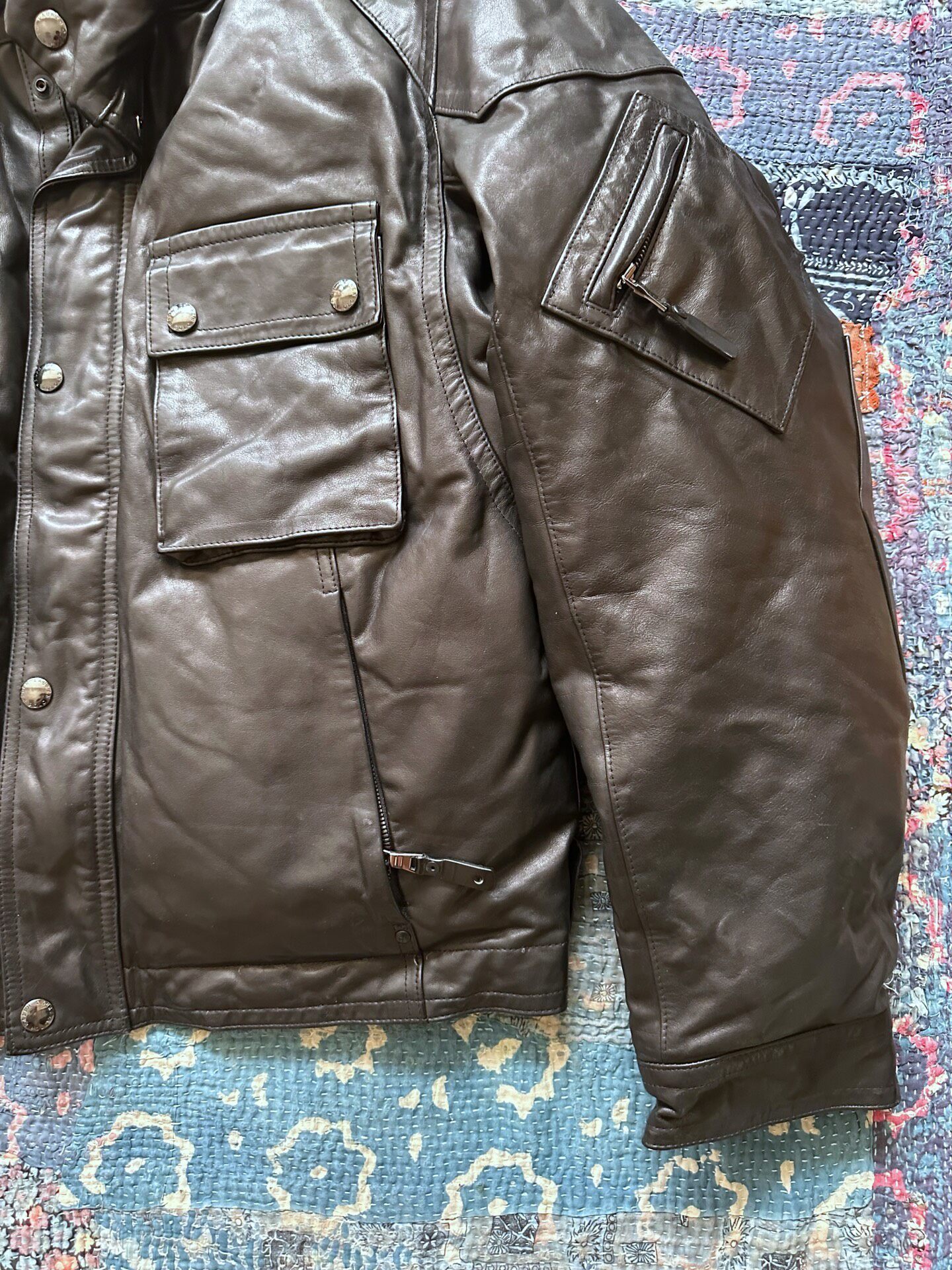 Polo Ralph Lauren RRL Leather Down Jacket — back