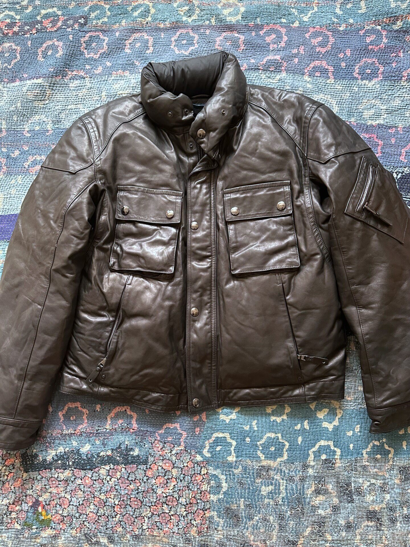 Polo Ralph Lauren RRL Leather Down Jacket — label