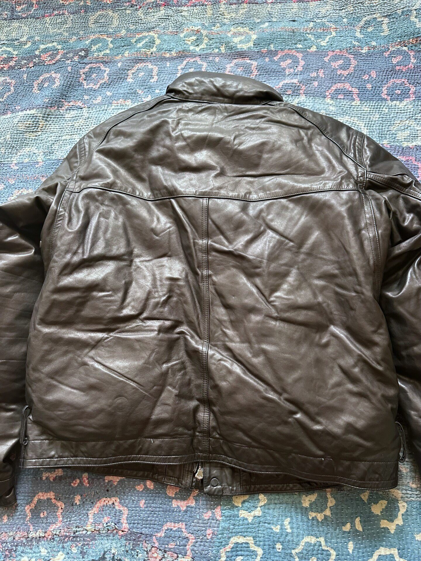 Polo Ralph Lauren RRL Leather Down Jacket — front
