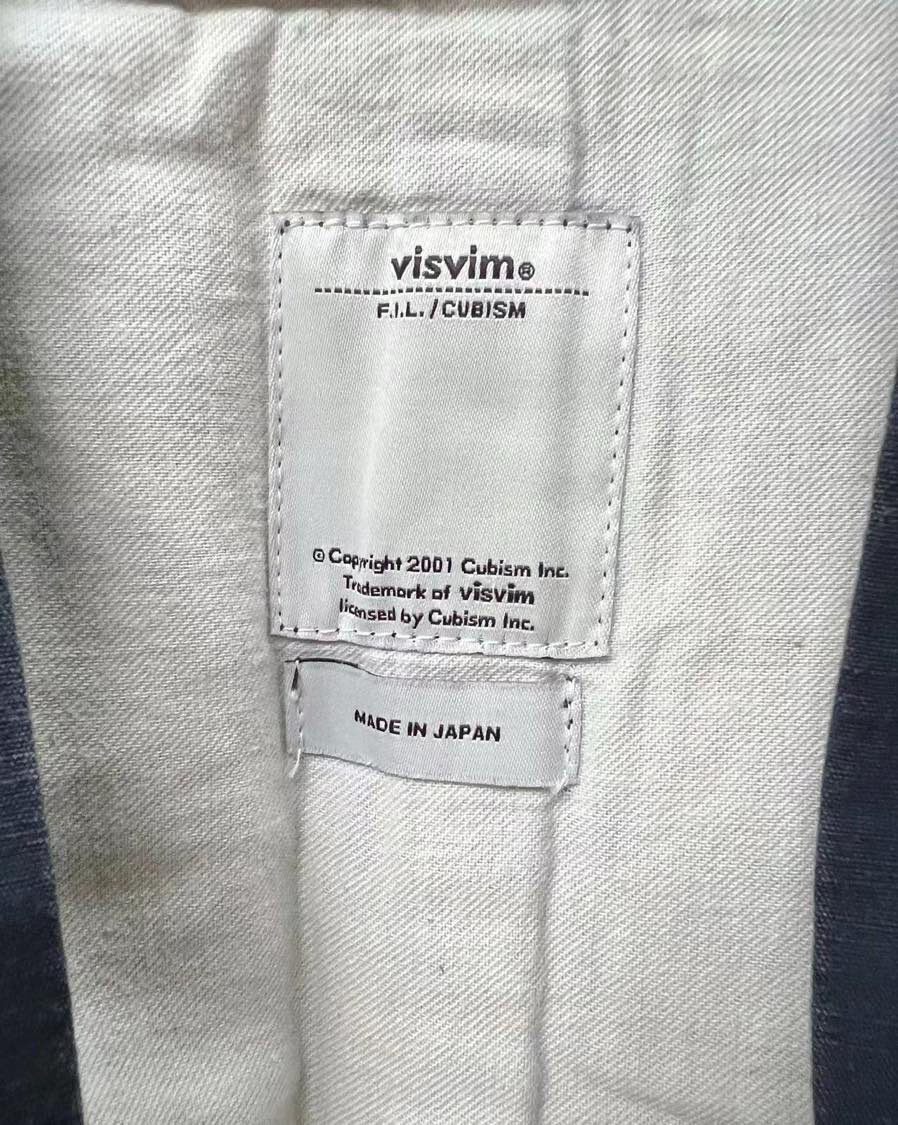 Visvim Navy Dot Kimono Jacket — detail