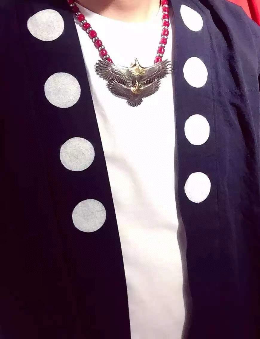 Visvim Navy Dot Kimono Jacket — label