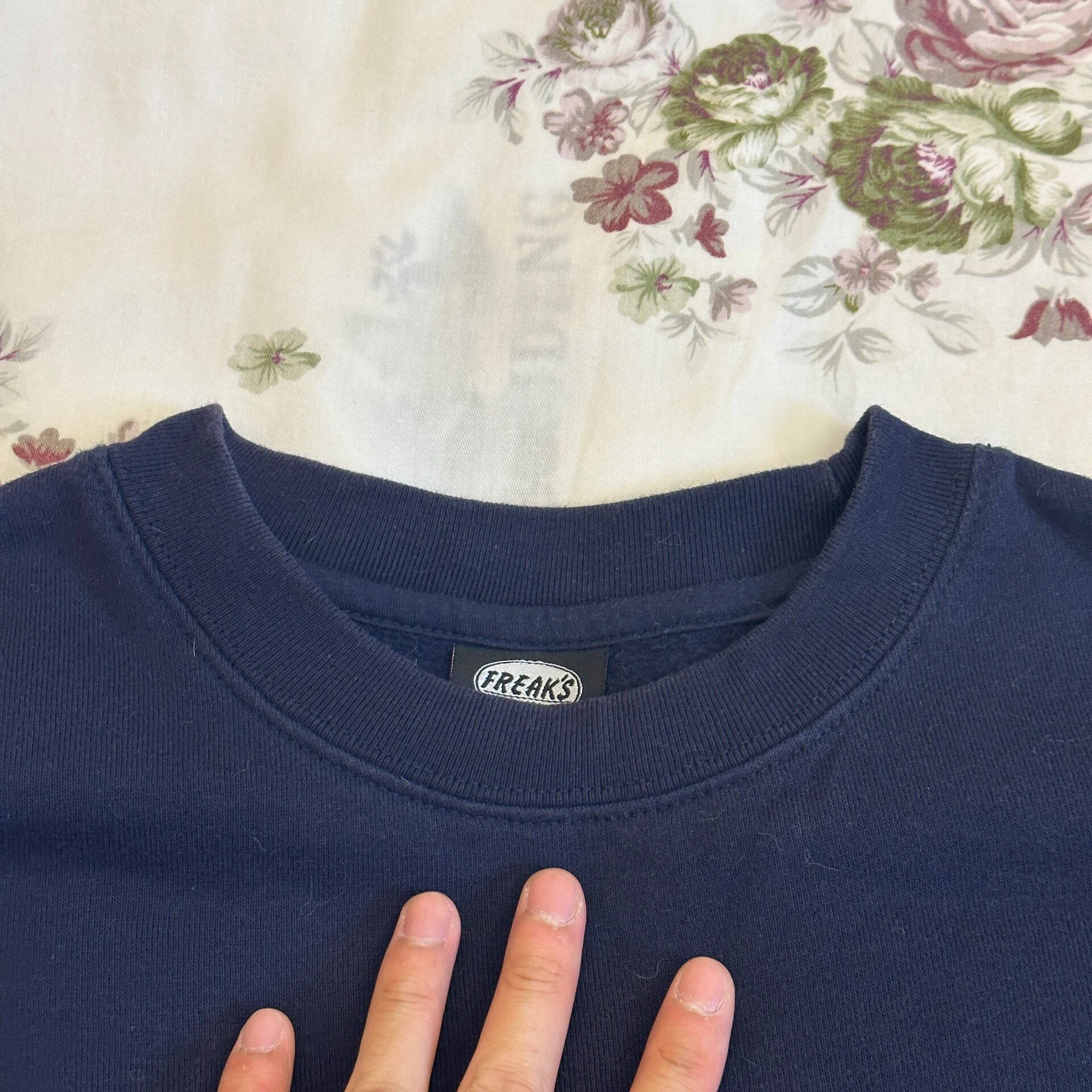 Thrasher x Freakstore Navy Crewneck Sweatshirt — back