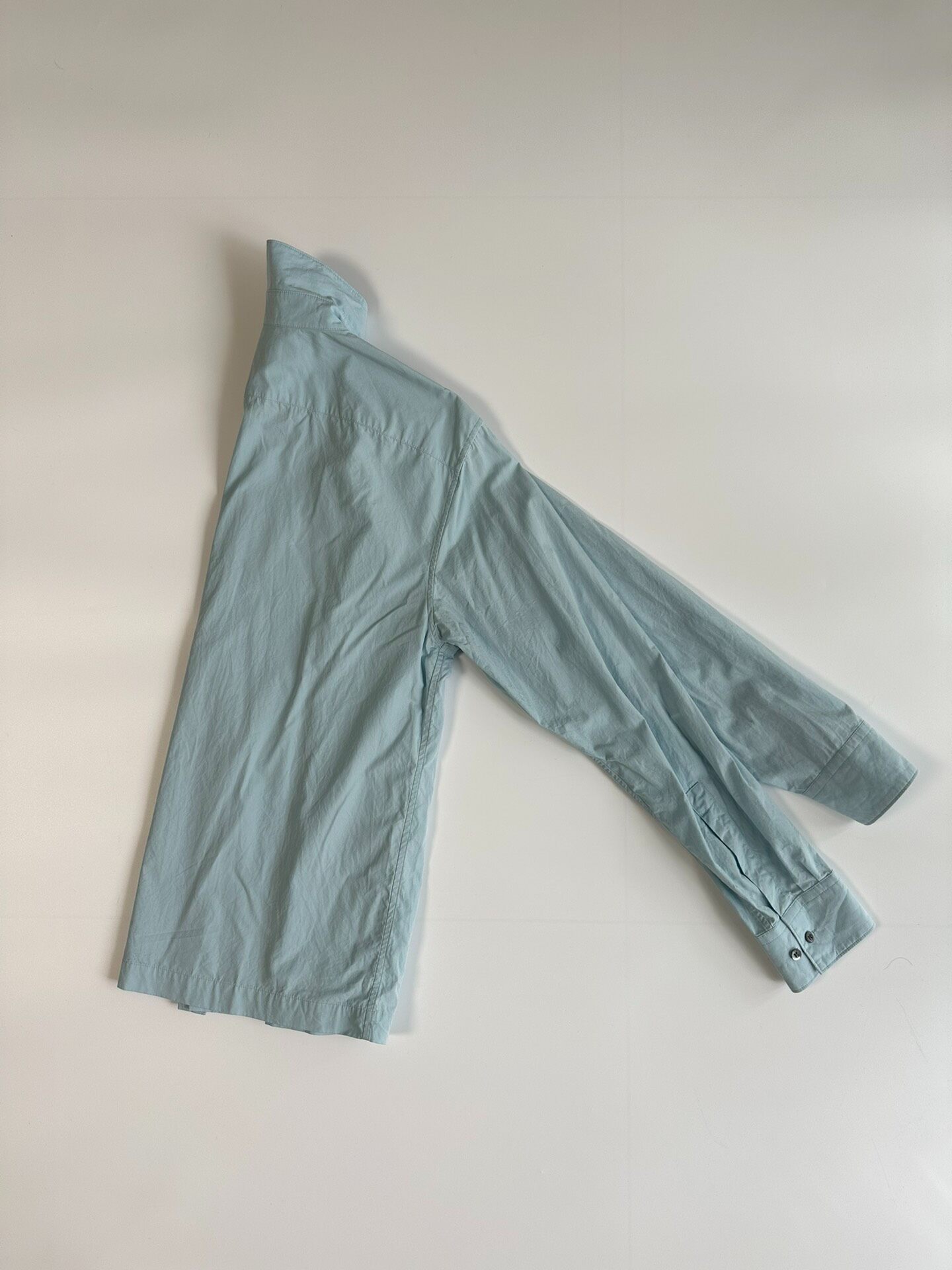 Dries Van Noten Light Blue Zip Shirt — label