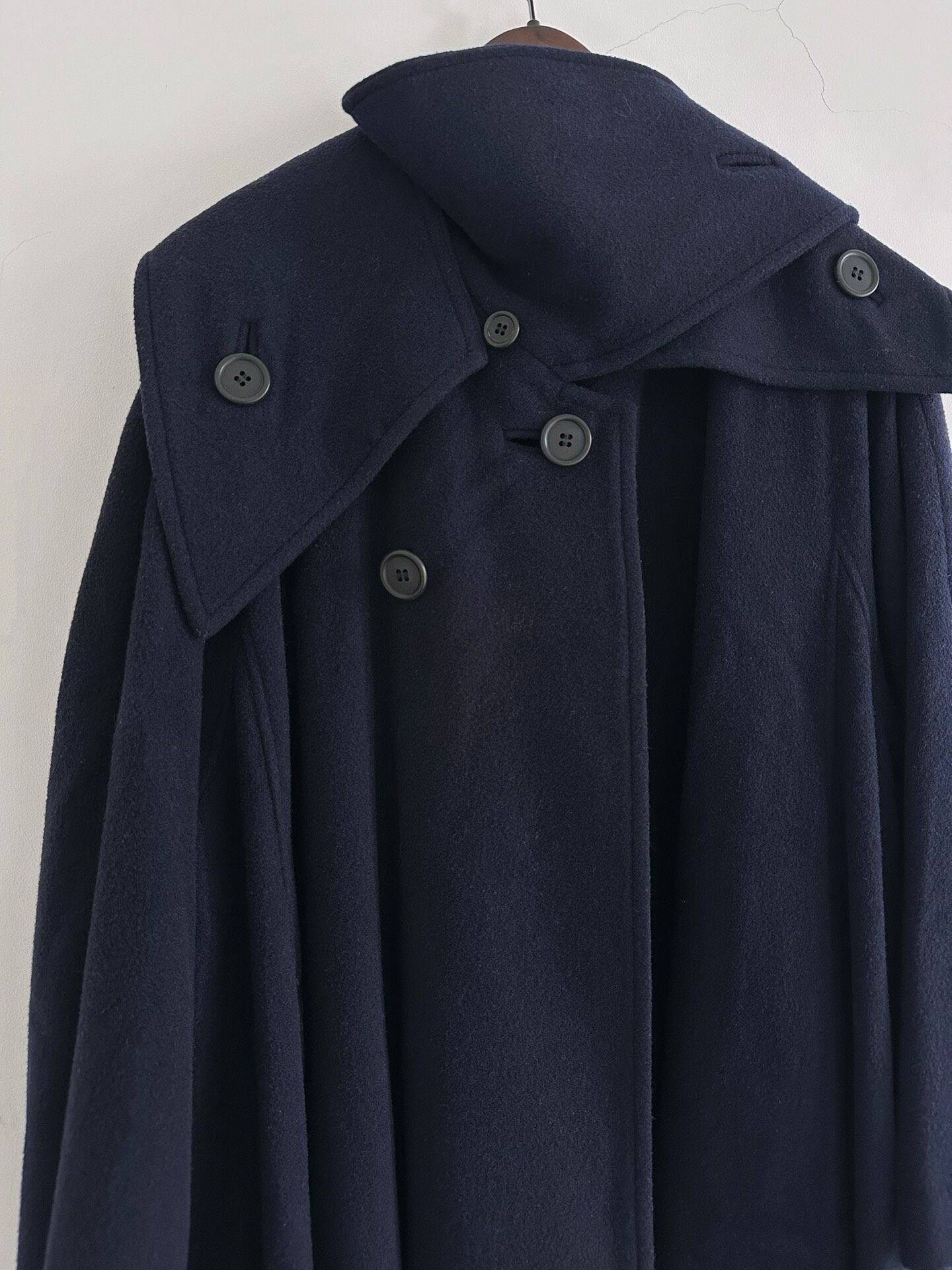 Yohji Yamamoto Vintage Navy Wool Coat — label