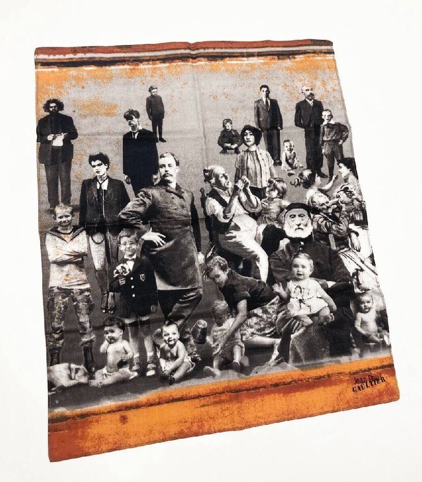 Jean Paul Gaultier 90s Portrait Square Scarf