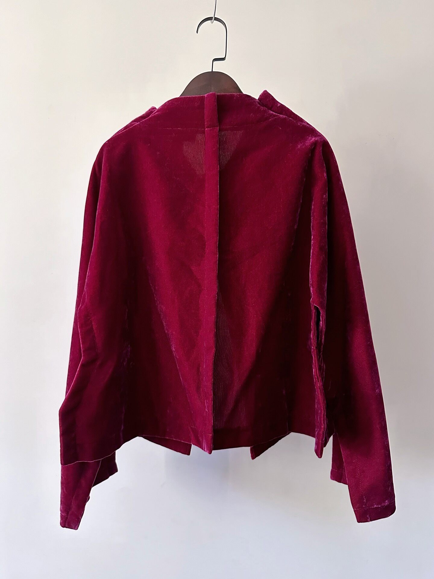 Comme des Garcons Magenta Velvet Jacket — back