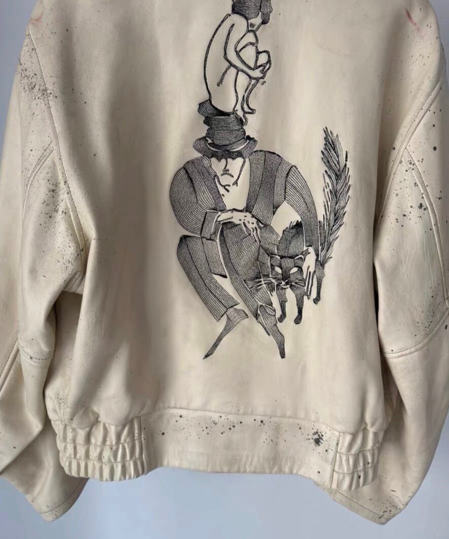 Enfants Riches Deprimes Distressed Zip Jacket — back