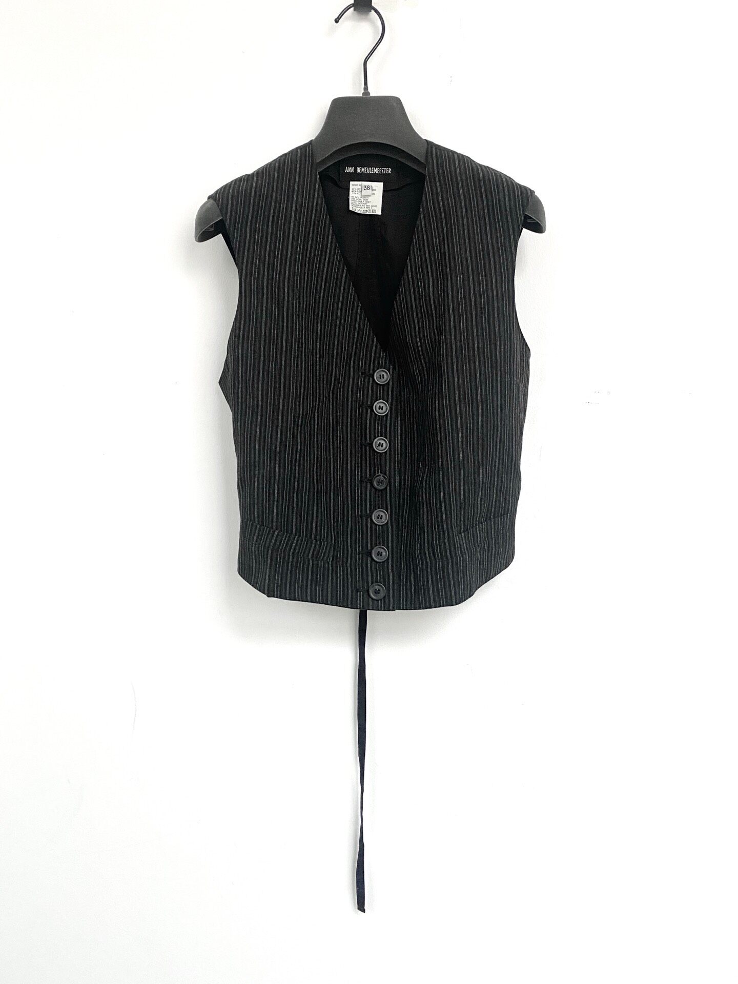 Ann Demeulemeester Striped Tie Vest — front