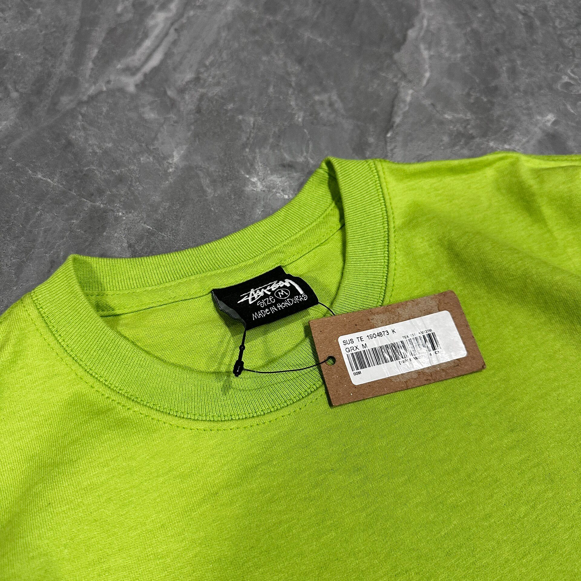 Stussy Lime Green 8-Ball Graphic T-Shirt — detail