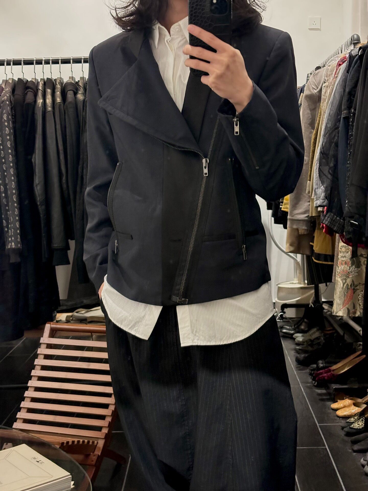 Maison Margiela S/S12 Suit Biker Jacket — front