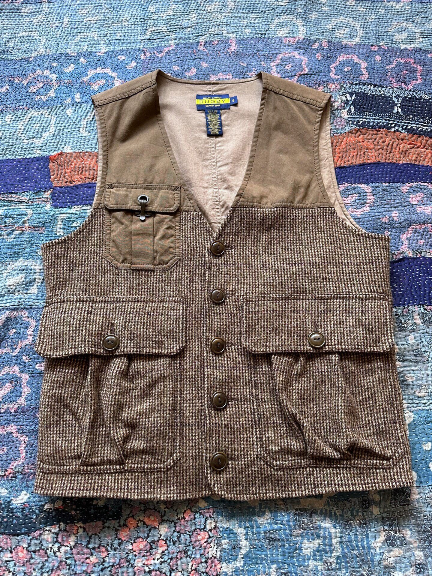 RRL Waxed Wool Hybrid Vest