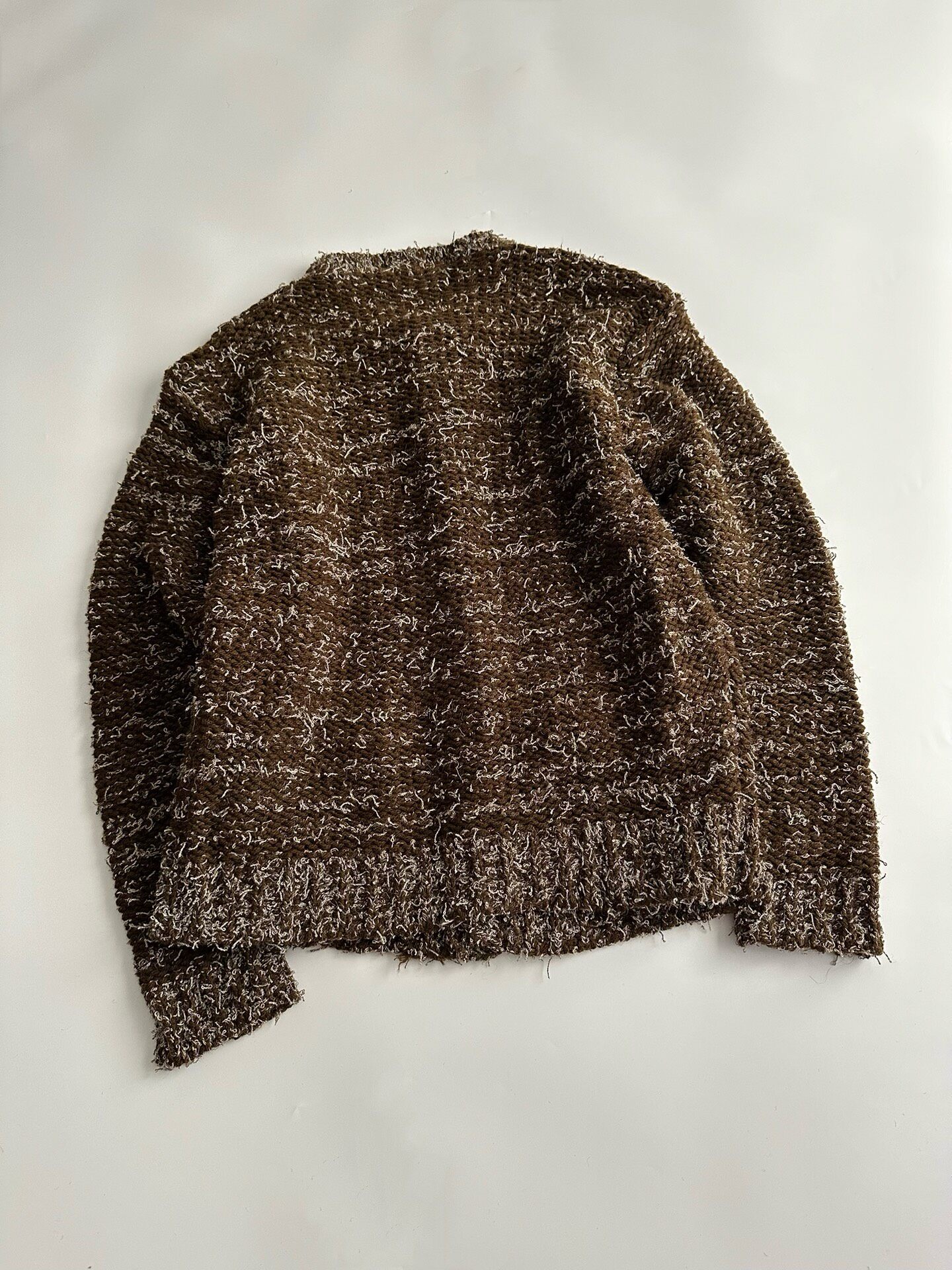 Y's For Men Brown Knit Cardigan — label