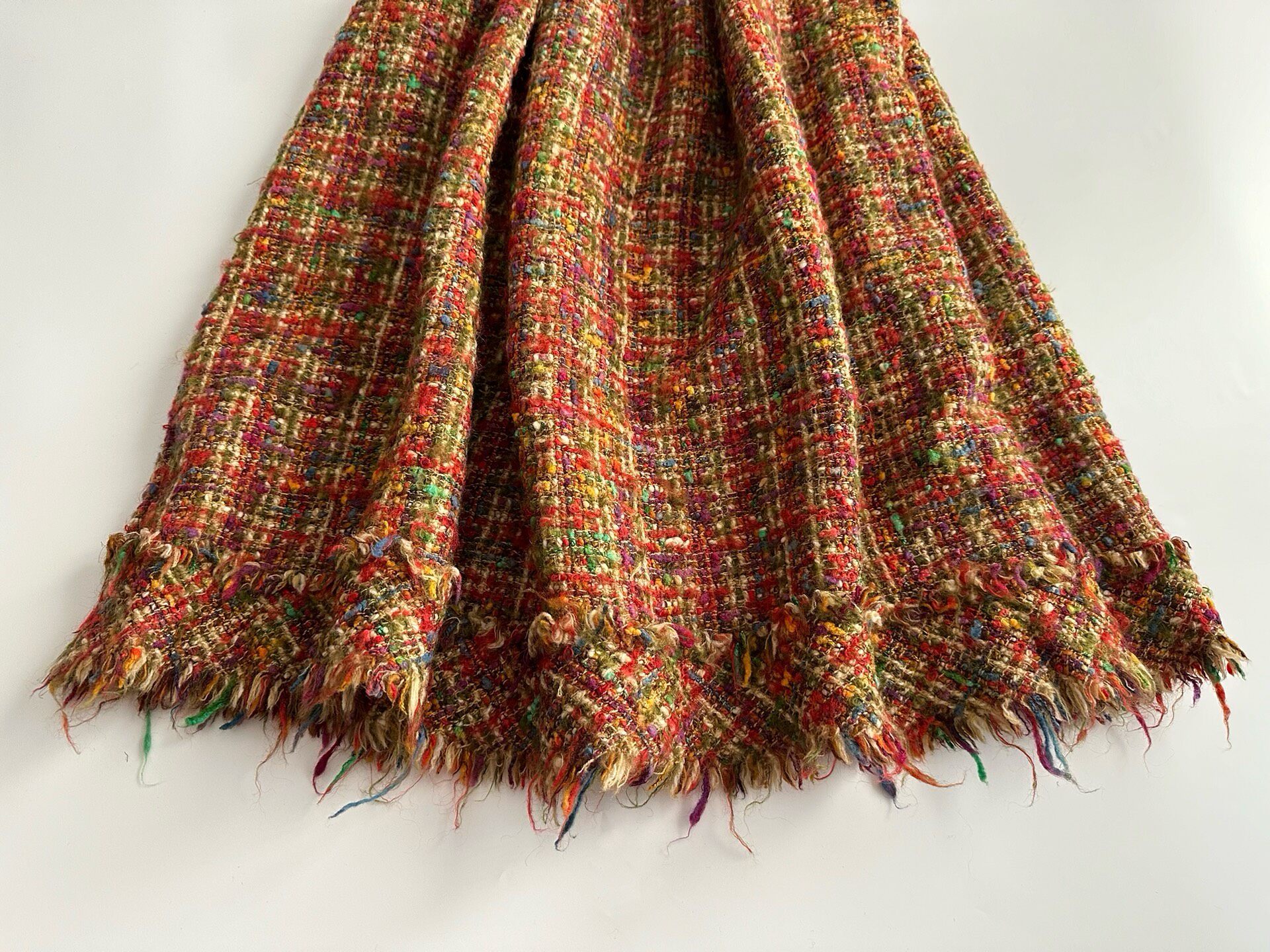 Junya Watanabe Multicolor Boucle Wool Skirt — back