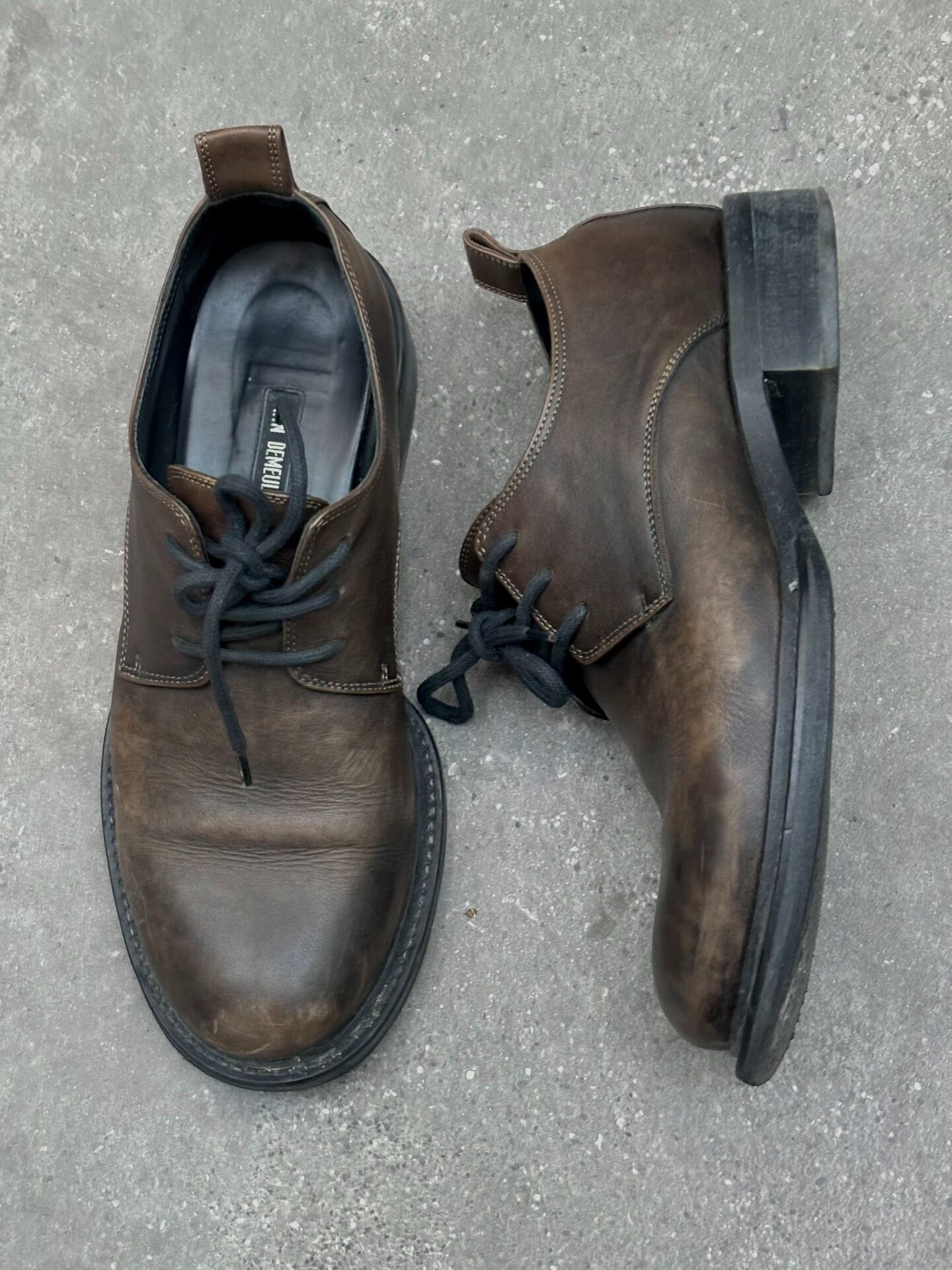 Ann Demeulemeester Distressed Leather Derby